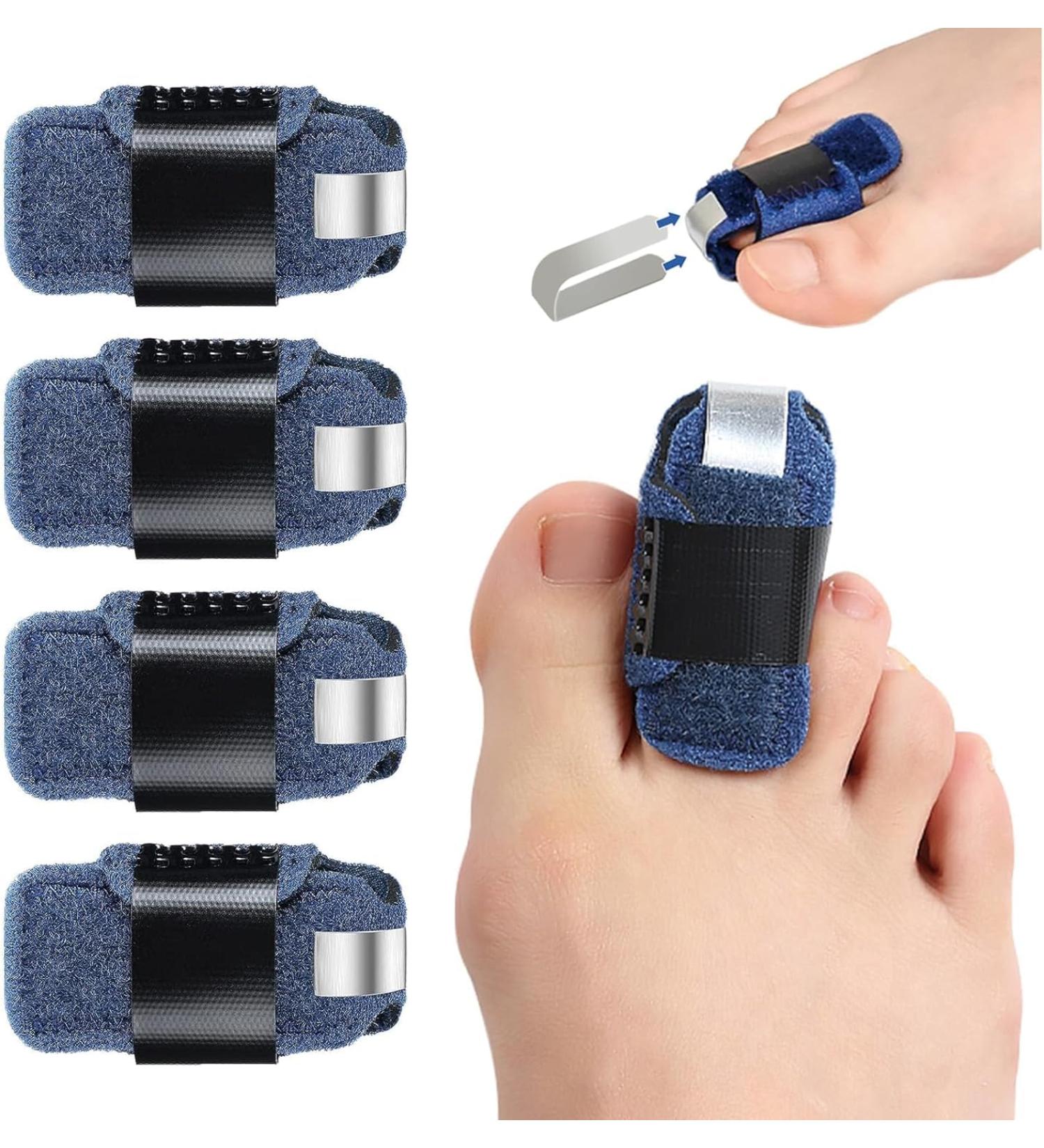 Buy Hammer Toe Corrector for Men & Women | 4-Piece Toe Straightener Set | Practical Support & Wraps for Curled & Broken Toes (Blue - Buy Online on GoSupps.com