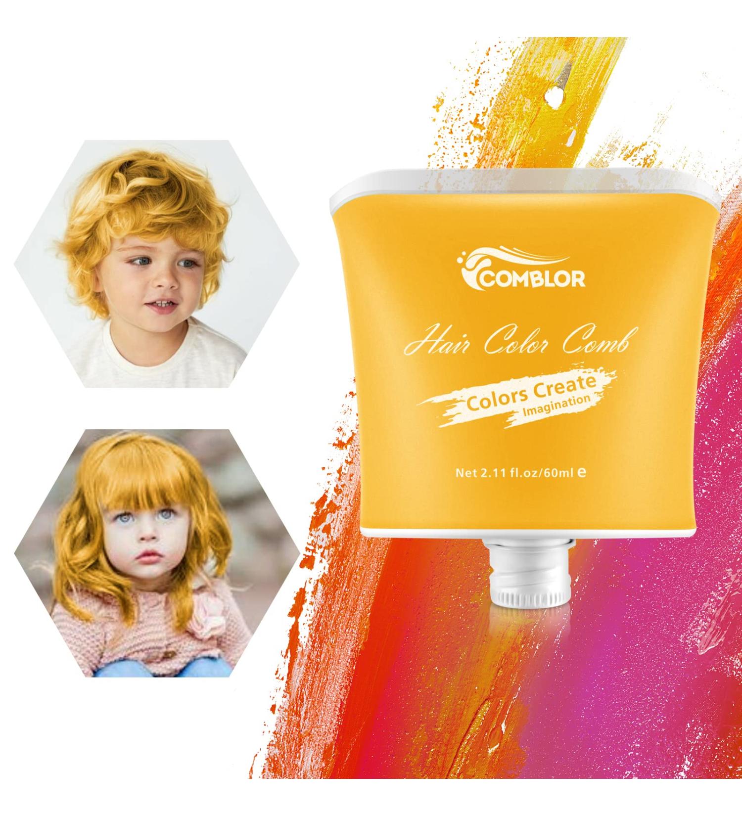 Blonde Temporary Hair Dye for Dark Hair - Kids Hair Chalks Gift - Wash Out Hair Colour for Crazy Hair Day - 60g Pack - Birthday & Christmas Gift - Buy Online on GoSupps.com