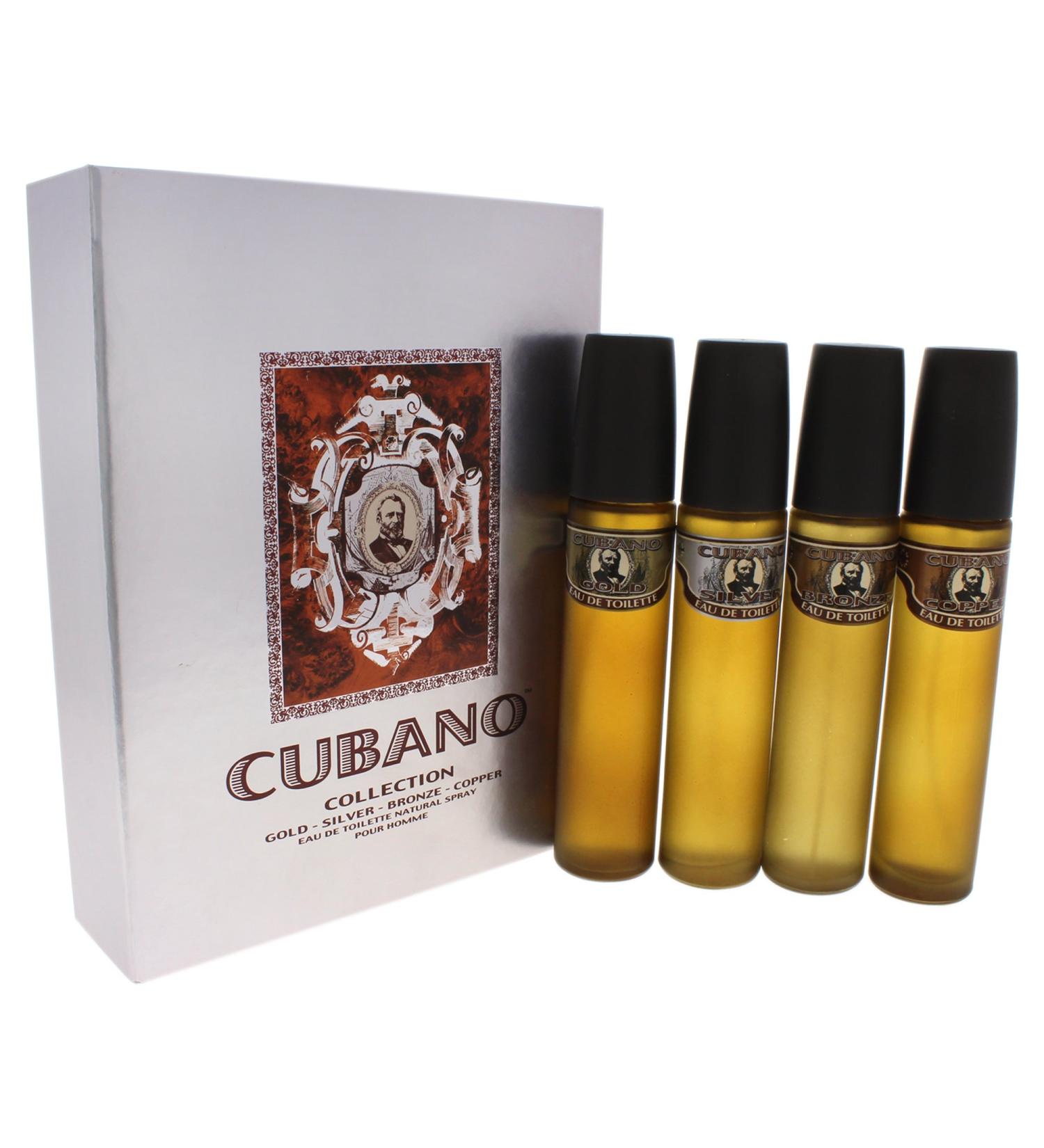 Cubano By Cubano For Men. 4 Piece Variety With Cubano Gold Silver Bronze & Copper - Each Edt Spray 2 Oz