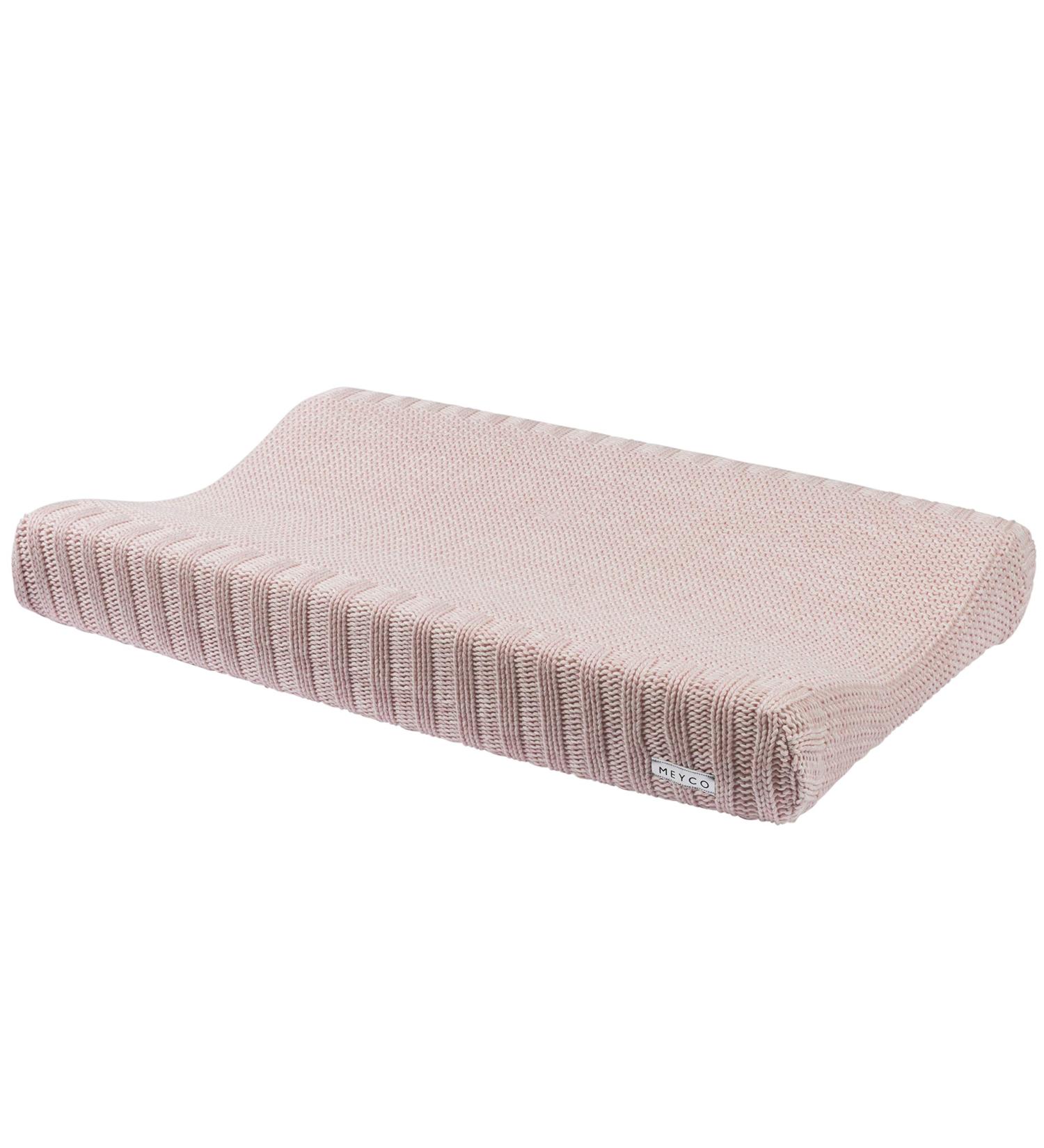 Meyco Knitted 100% Cotton 2-Wedge Changing Mat Cover 45 x 70 cm Multi-Coloured Pink - Buy Online on GoSupps.com