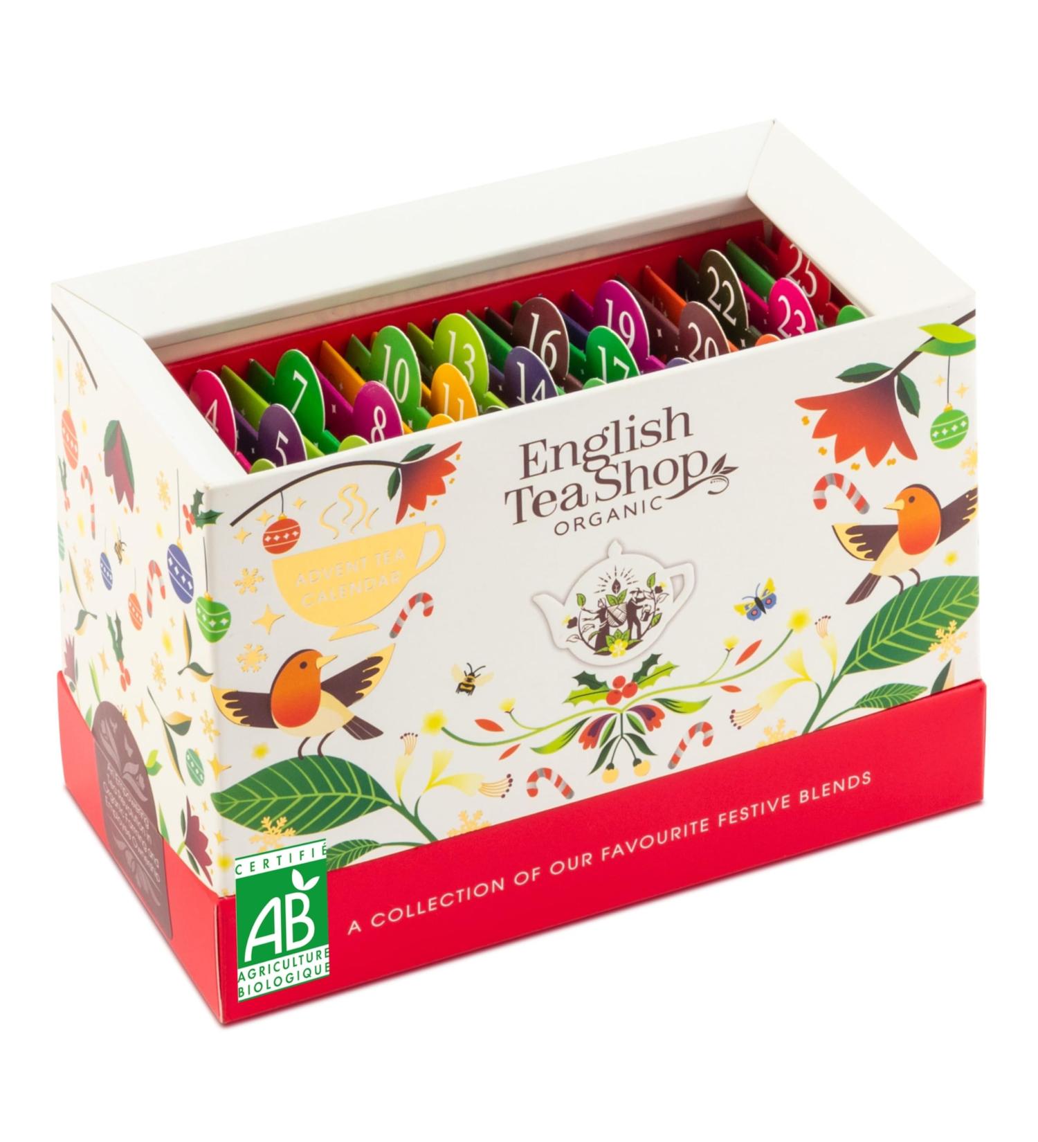 English Tea Shop - Calendrier de l'Avent th biologique 2025-25 sachets d couvrir - Coffret cadeau de No l - cartes blanc - Buy Online on GoSupps.com