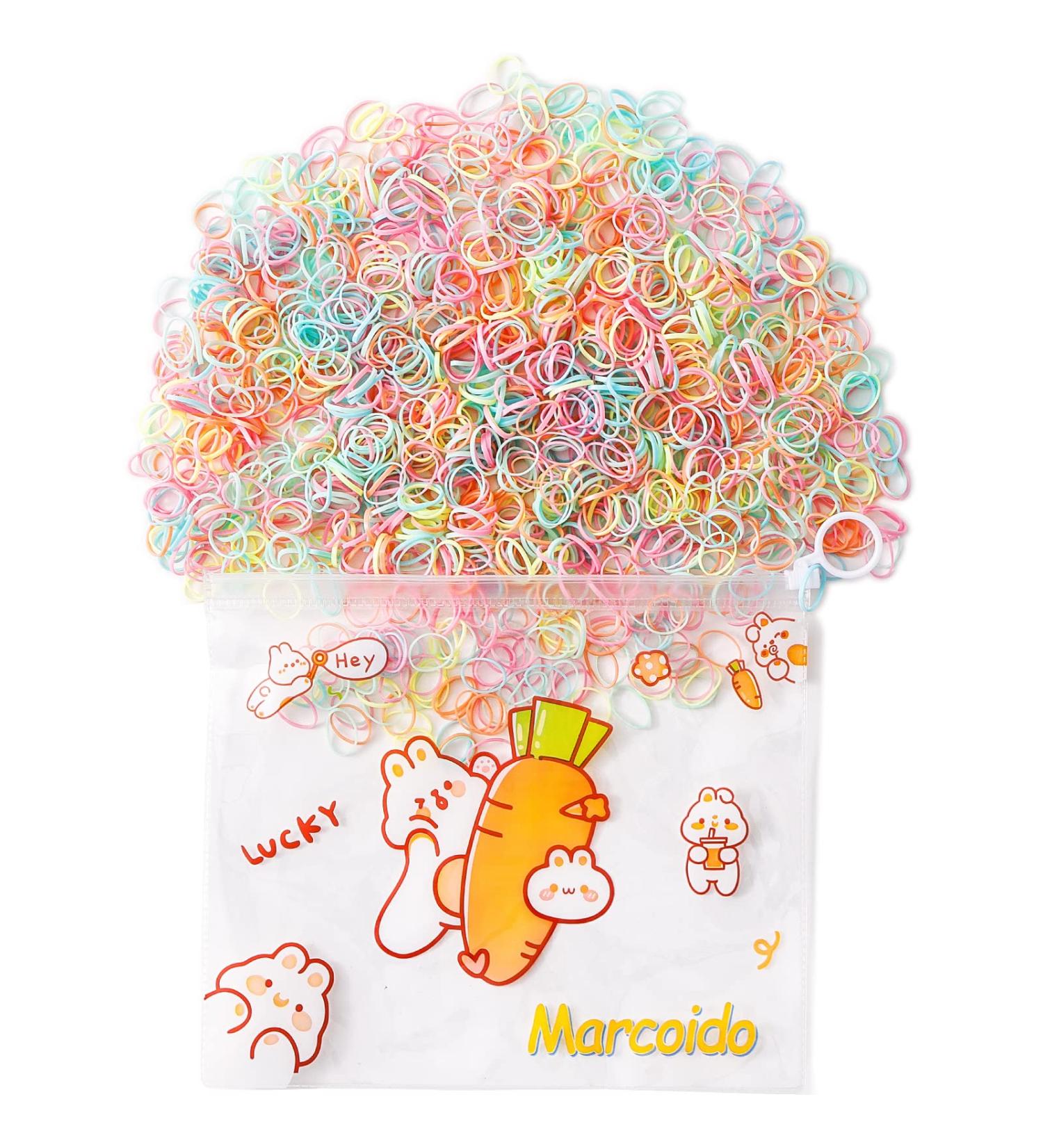 Marcoido Color Tiny Elastic Hair Ties 1500pcs Hair Rubber Bands Ponytail Holders Braids Locs For Baby Toddlers Kids Small Hair Elastics With An Zipper Bag. (small  Macaron A) Small Macaron A - Buy Online on GoSupps.com