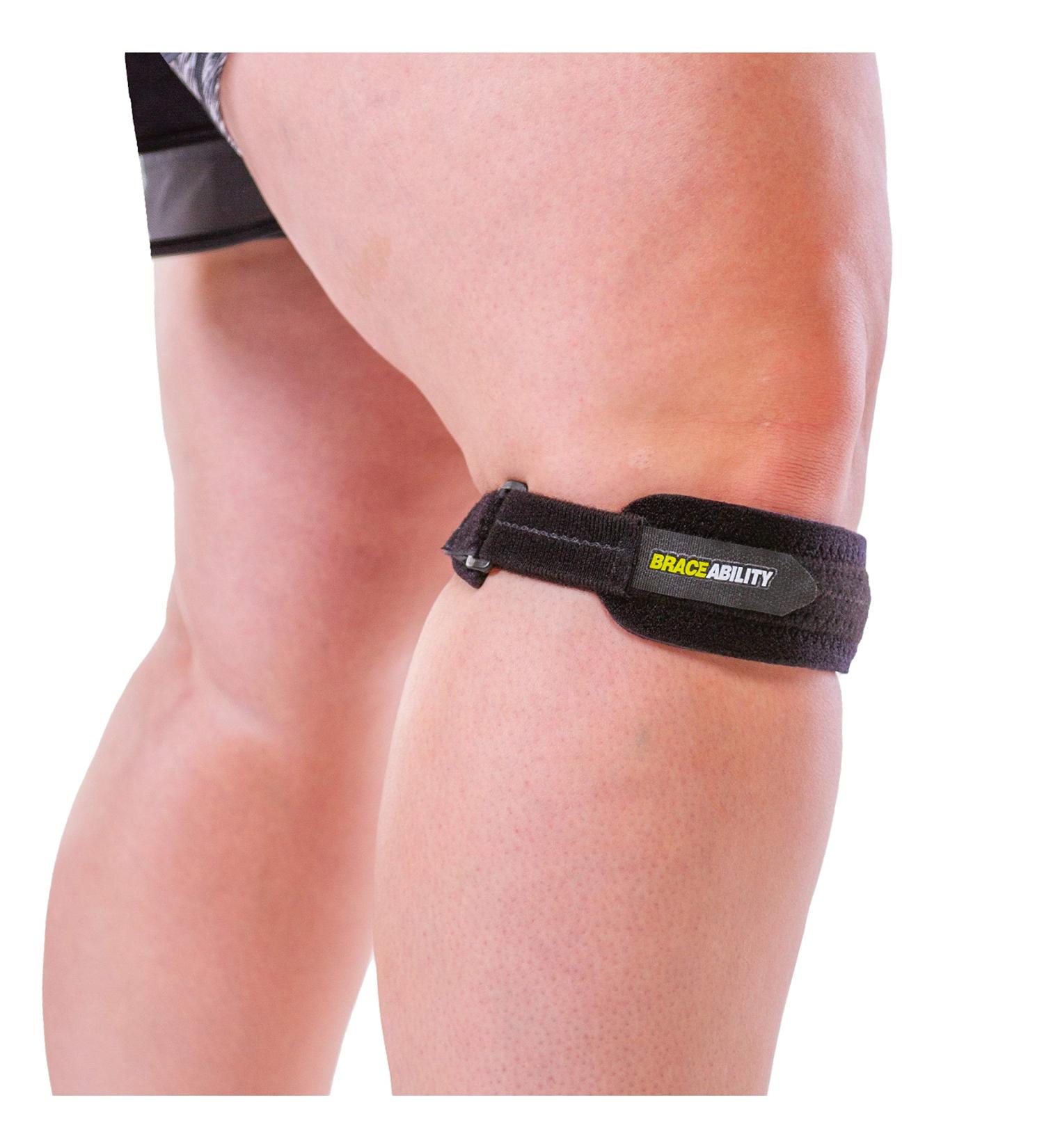 BraceAbility XXL Patella Tendon Knee Strap for Runner's Knee, Jumper's Tendonitis, Osgood Schlatter - Adjustable Brace for Men and Women with Arthritis - 2X-Large - Buy Online on GoSupps.com