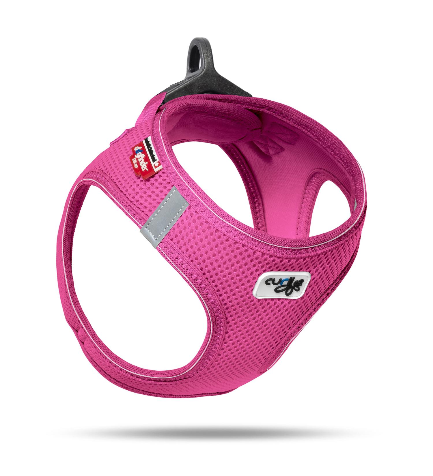 Classic Vest Harness Air Mesh - Curli D-Ring Buckle in Fuchsia XS | Ideal for Comfortable Pet Travel - Shop Internationally! - Buy Online on GoSupps.com