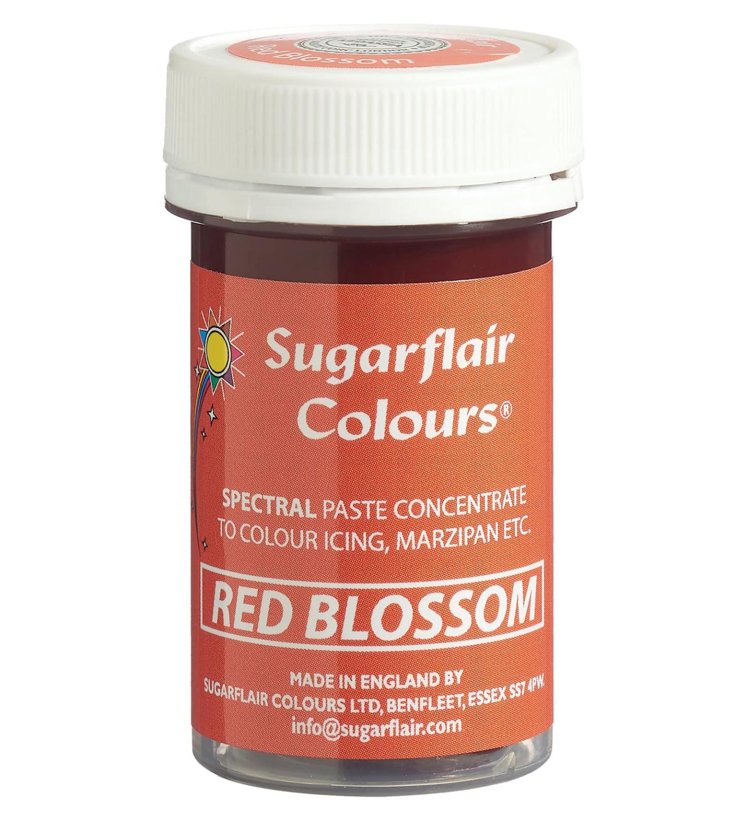 Sugarflair Red Blossom Spectral Food Colouring Paste - 25g | Vibrant Highly Concentrated Dye for Sugar Pastes, Buttercream, Royal Icing & Cake Mix - Buy Online on GoSupps.com