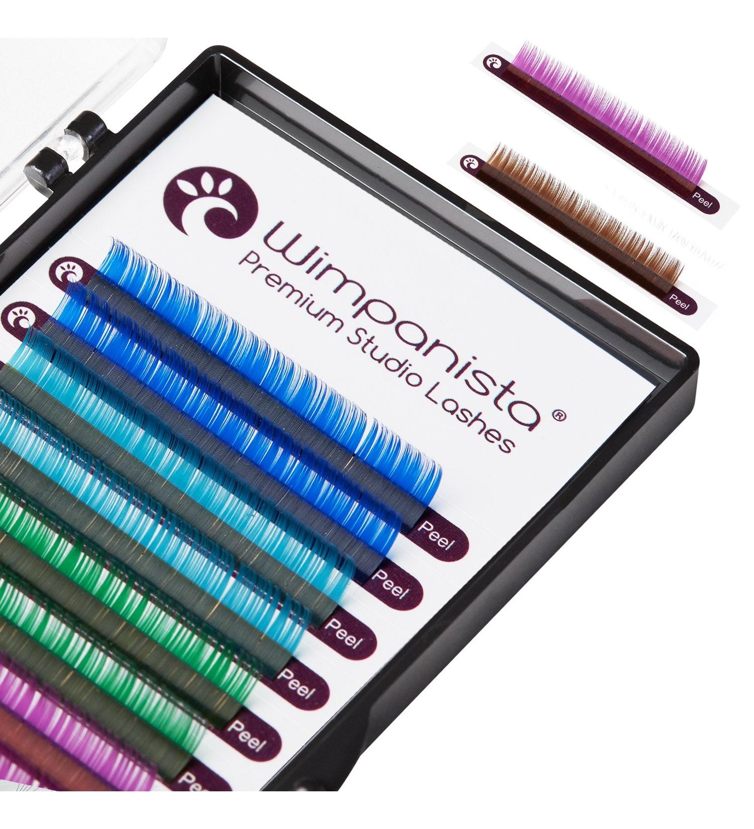 Colored Silk Eyelashes C Curl - 0.07mm Volume Extensions 12 Stripes (12mm) | Wimpanista - Single Pack for Perfect Lash Looks - Buy Online on GoSupps.com