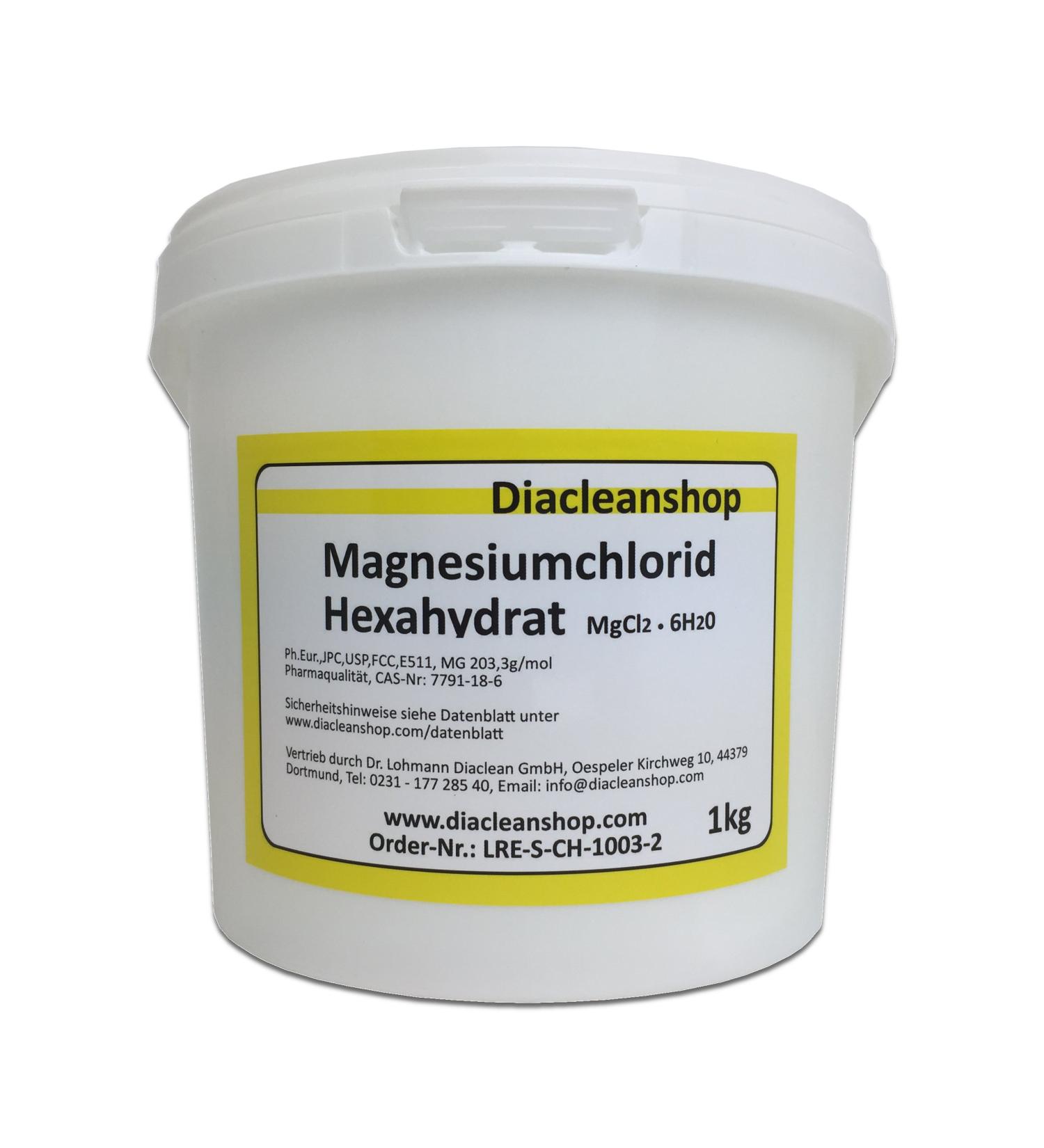 Buy Pure Magnesium Chloride Hexahydrate 1kg - Pharmaceutical Quality E511 for Magnesium Oil Spray & Bath Solutions - International Shipping - Buy Online on GoSupps.com