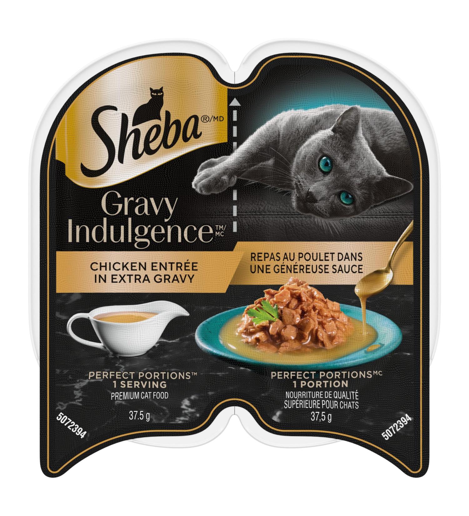 Sheba Gravy Indulgence Perfect Portions Adult Wet Cat Food Chicken Entr e in Extra Gravy 75g Tray (24 Pack) - Buy Online on GoSupps.com