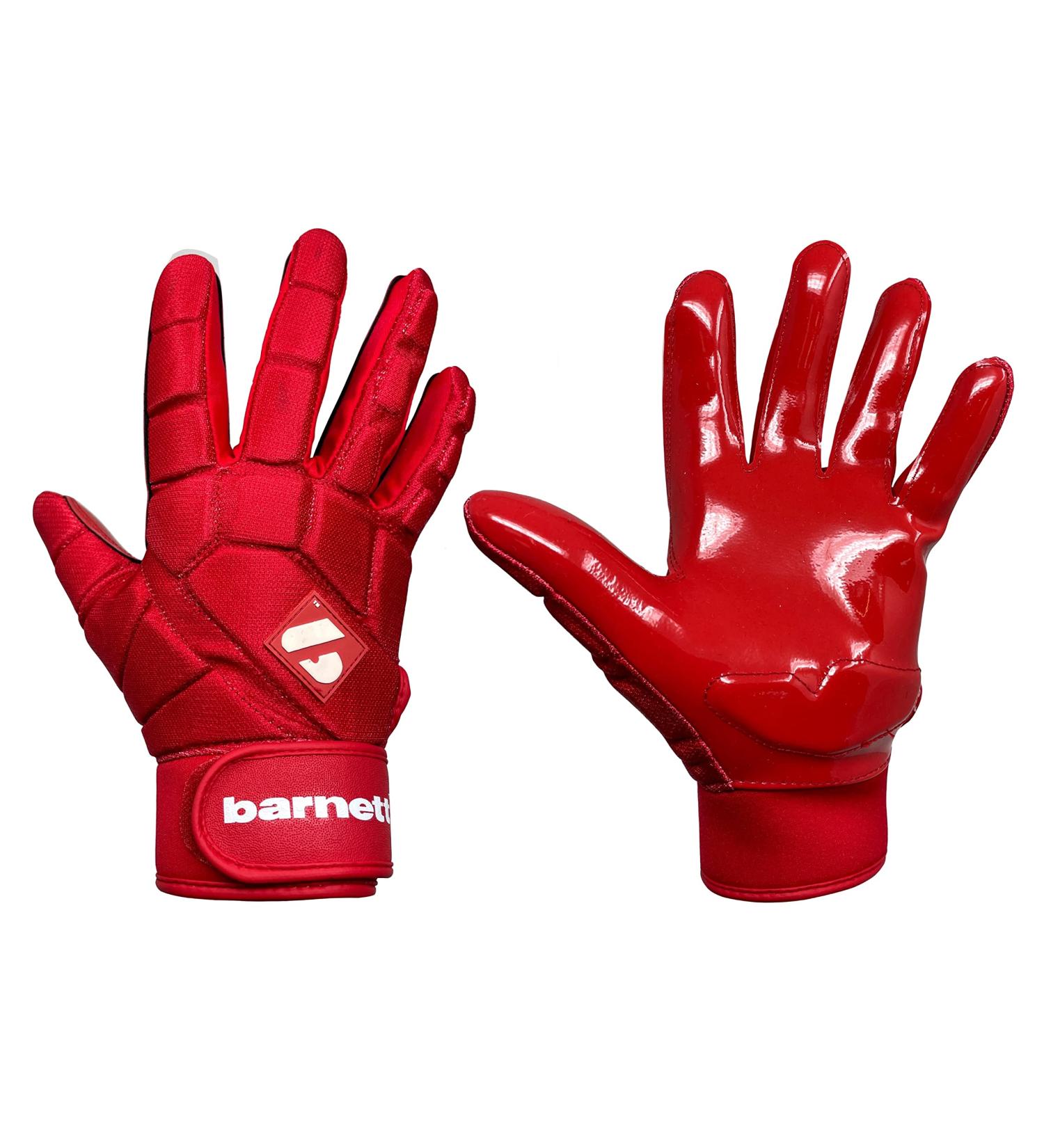 BARNETT FKG-03 Red High Level Linebacker Football Gloves for LB RB TE | International Shipping Available - Buy Online on GoSupps.com
