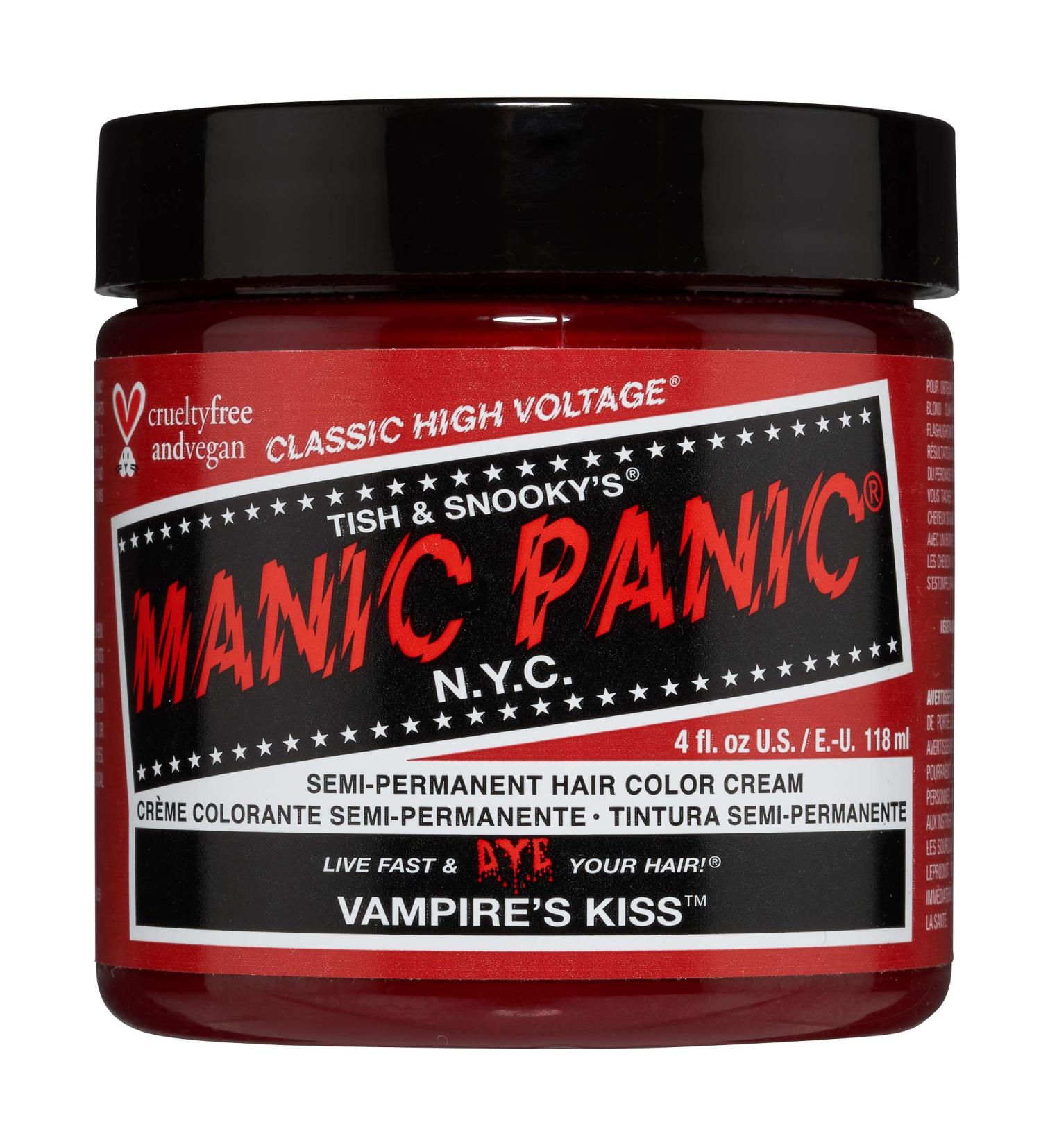 Manic Panic Vampire's Kiss 118ml - Vegan Cruelty-Free Red Semi-Permanent Hair Dye | Classic Creme - Buy Online on GoSupps.com