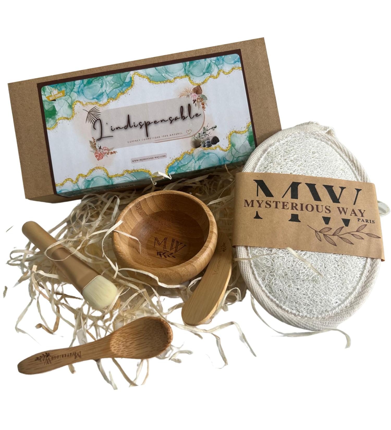 Mask Kit - Bamboo Spoon Spatula Bowl Brush Washcloth Loofah Gift Care Face Loofah - Buy Online on GoSupps.com