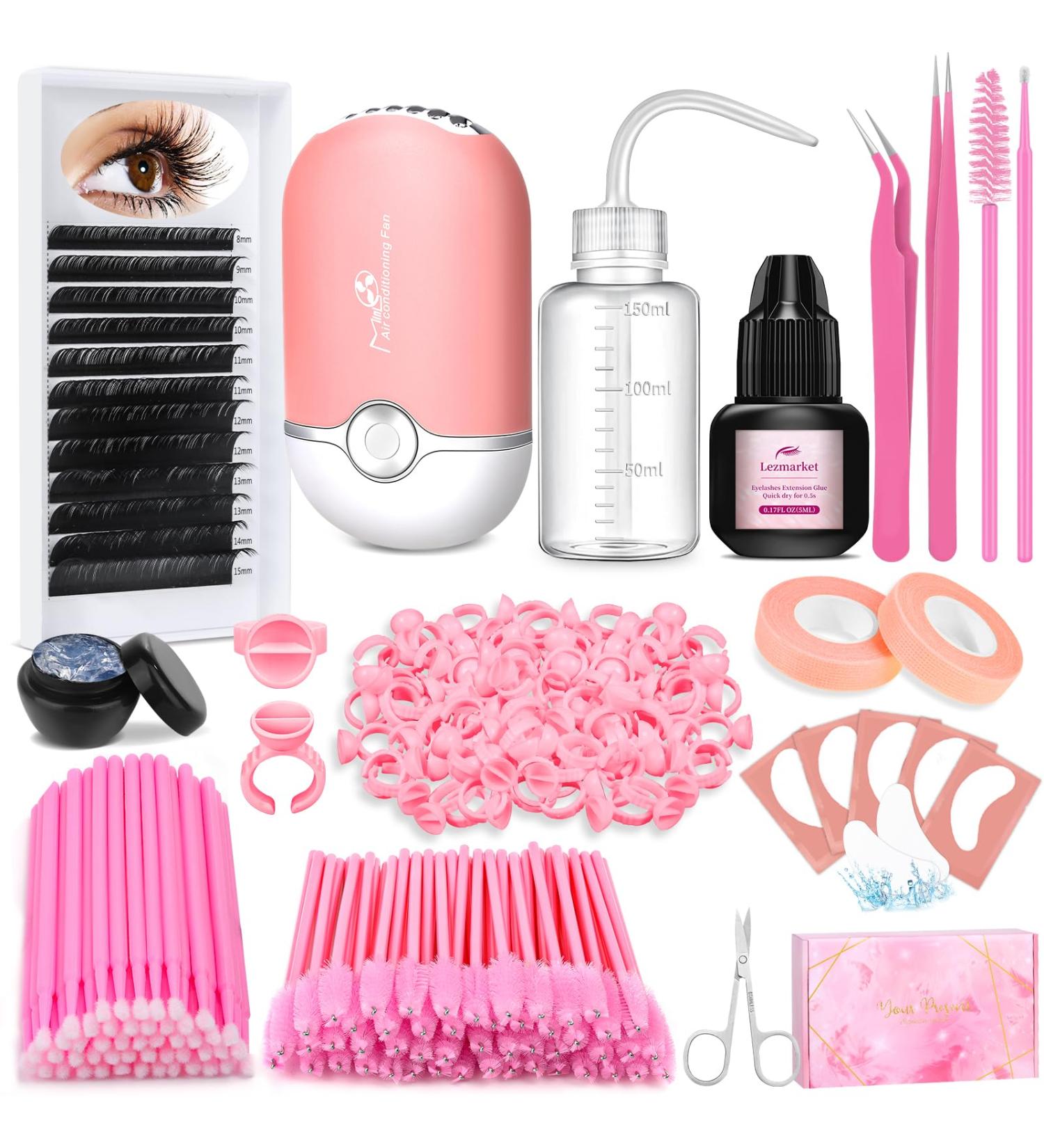 Ultimate Lash Extension Kit for Beginners - Complete Eyelash Extension Supplies with Clusters Glue Remover & Tools for Perfect Lashes - Buy Online on GoSupps.com