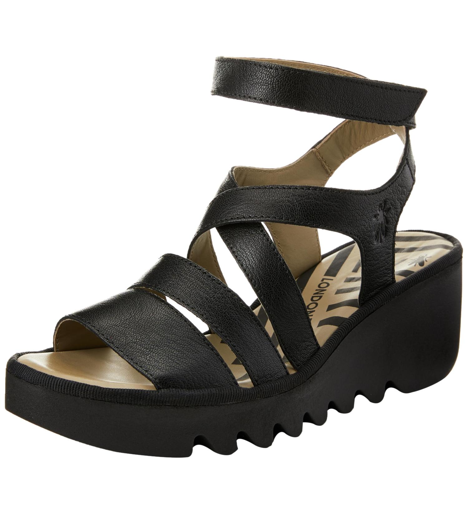 Fly London Women's Bafy485fly Sandal 3 UK Black - Buy Online on GoSupps.com