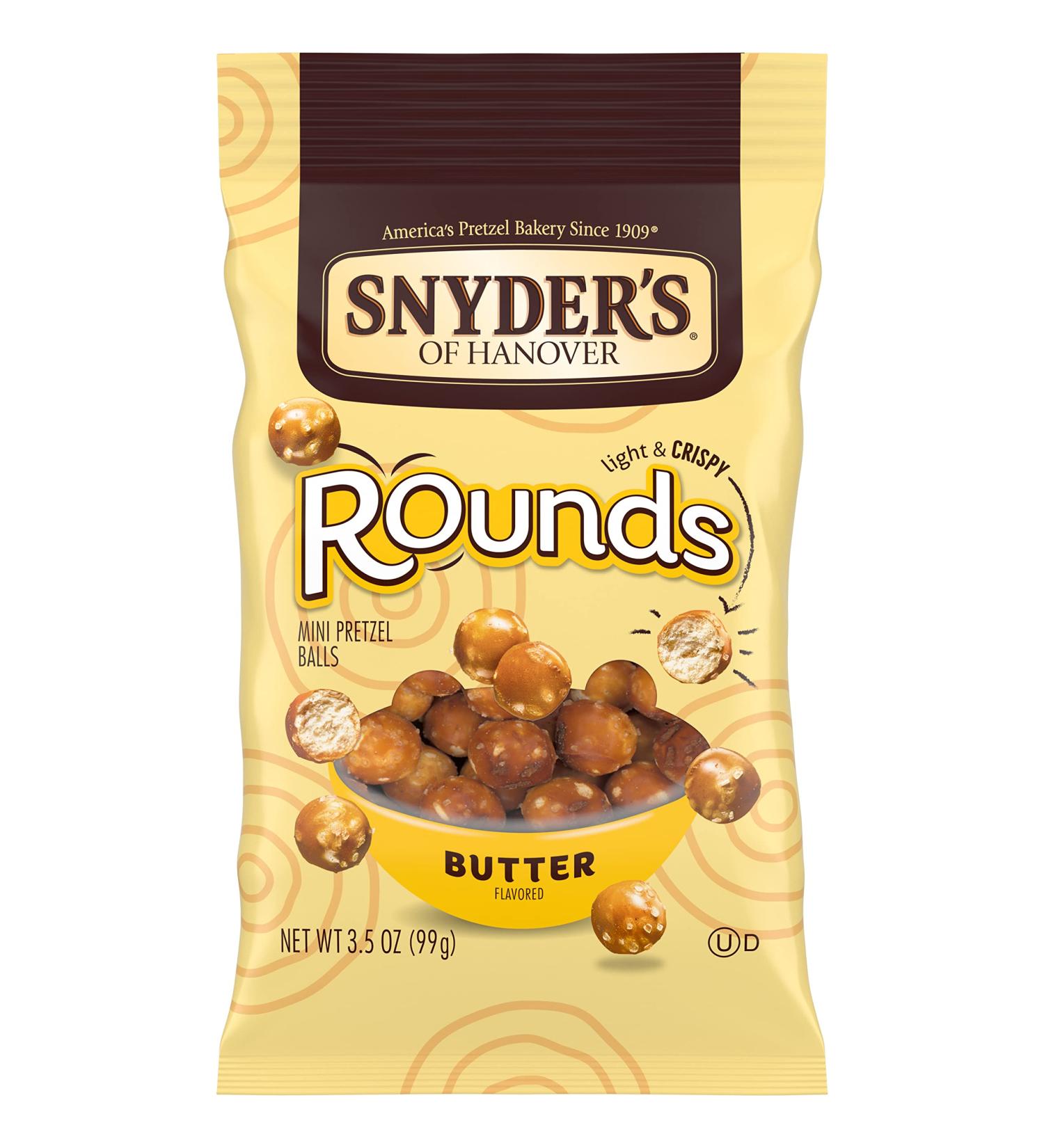 Snyder's of Hanover Butter Rounds Pretzels - 3.5 Oz Round Butter Snacks - Buy Online on GoSupps.com