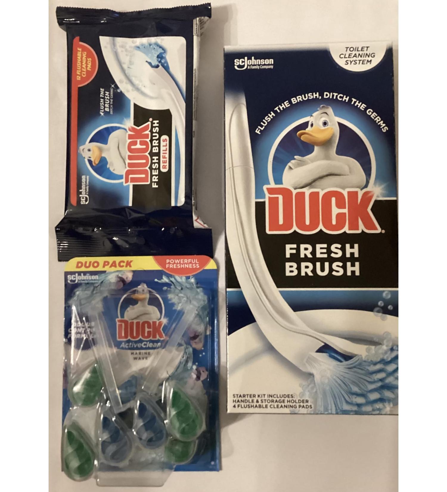 TOILET DUCK BUNDLE INCLUDES STARTER KIT 12 REFILLS AND DUO PACK TOILET RIM BLOCKS