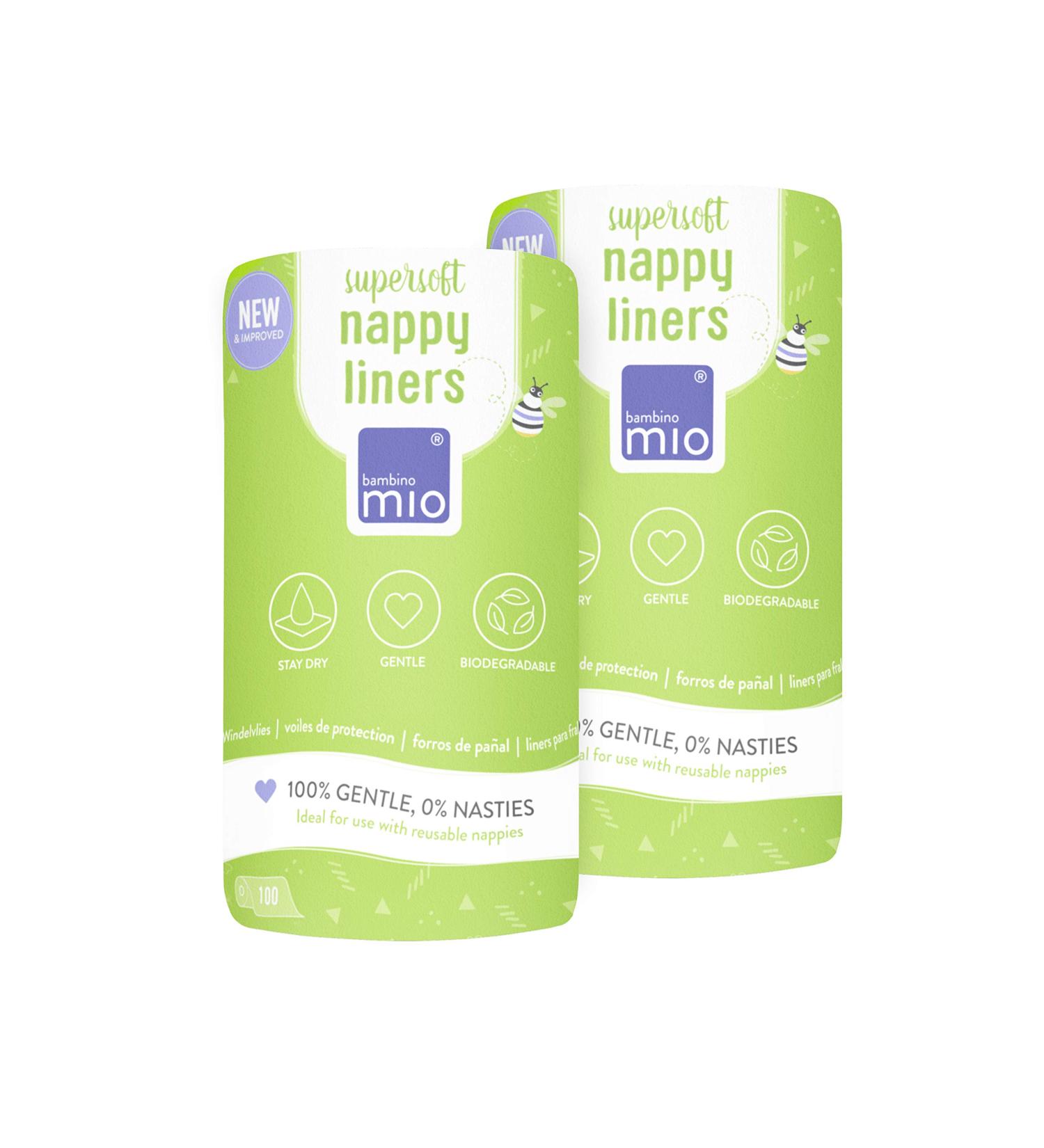 Buy Bambino Mio Supersoft Biodegradable Diaper Fleece - 2 x 100 Pack | International Shipping Available - Buy Online on GoSupps.com