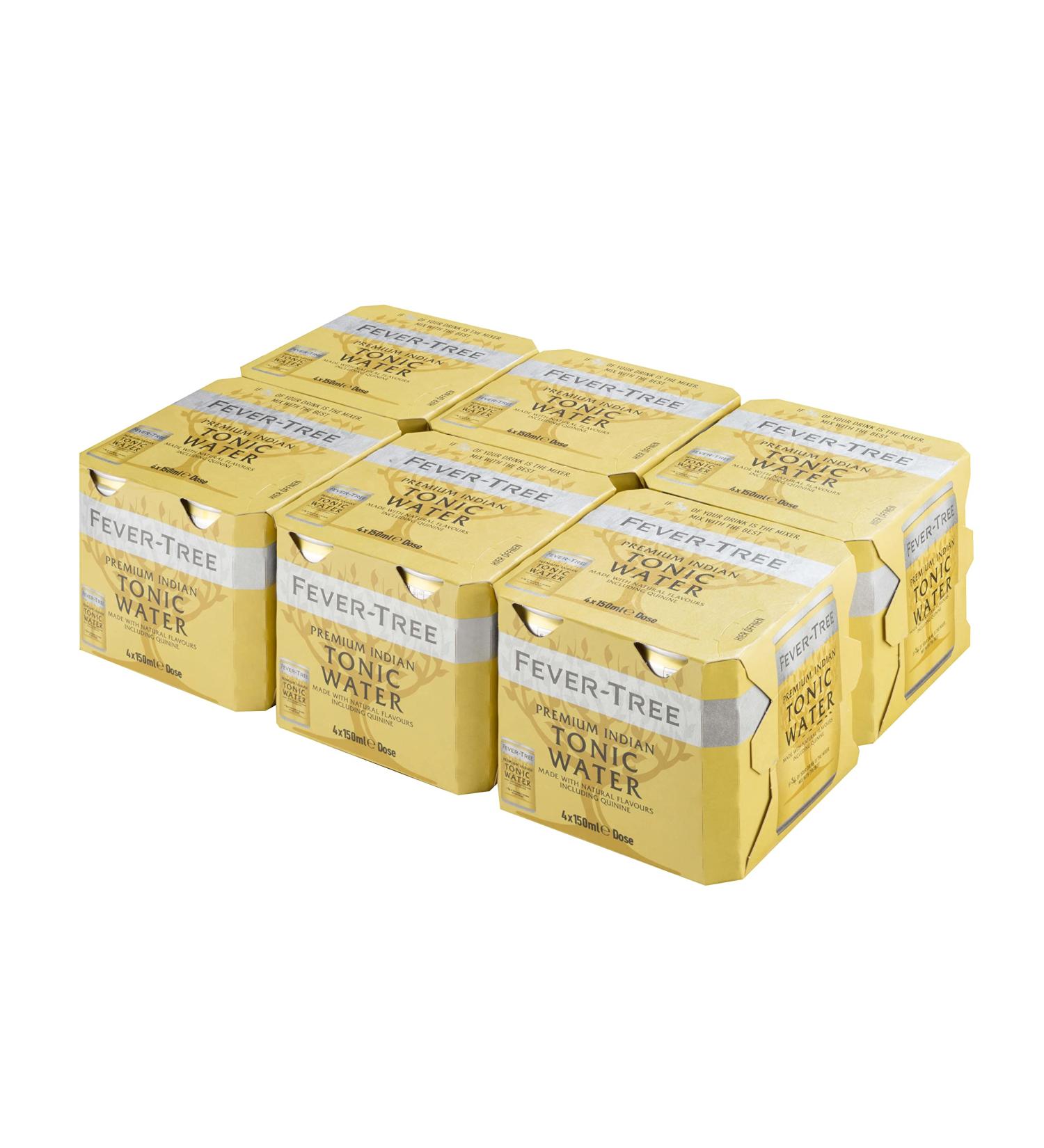 Fever-Tree Indian Tonic Water - 24 Cans (150 ml Each) | Premium Mixer for Gin & Cocktails - International Shipping Available - Buy Online on GoSupps.com