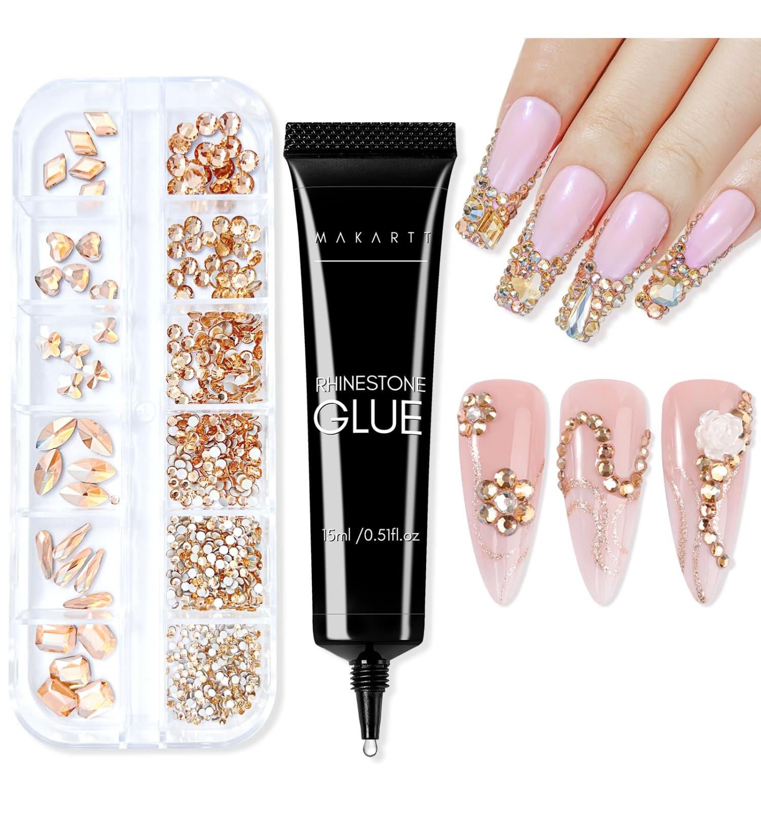 15g Makartt Nail Rhinestone Glue Gel Kit - Super Adhesive for Crystal Stones - Buy Online on GoSupps.com