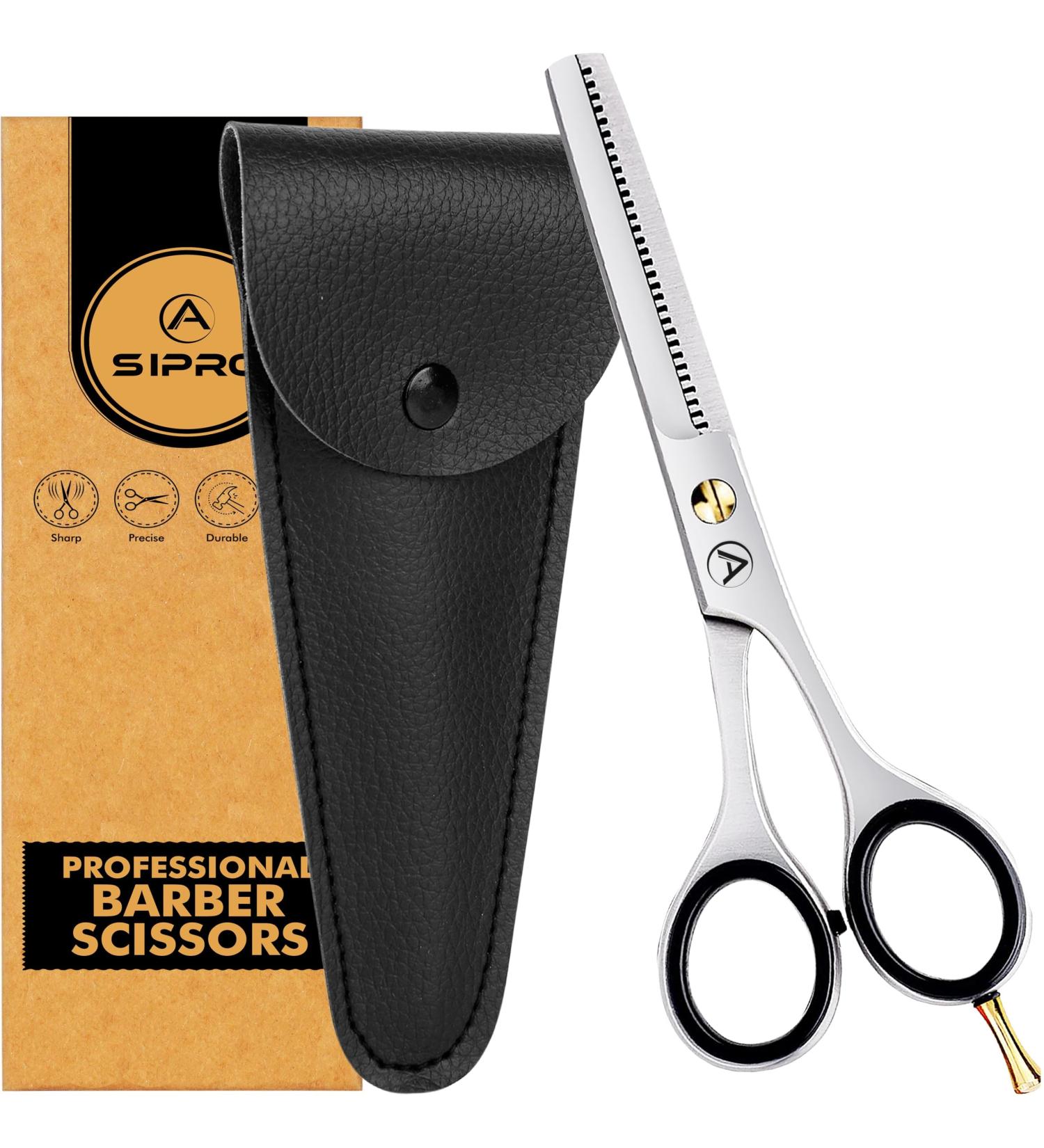 Buy Asipro 6.5 Effilting Scissors for Hairdressers | Professional Thinning Scissors with Leather Case | Ideal for Women Men Kids & Pets - Buy Online on GoSupps.com