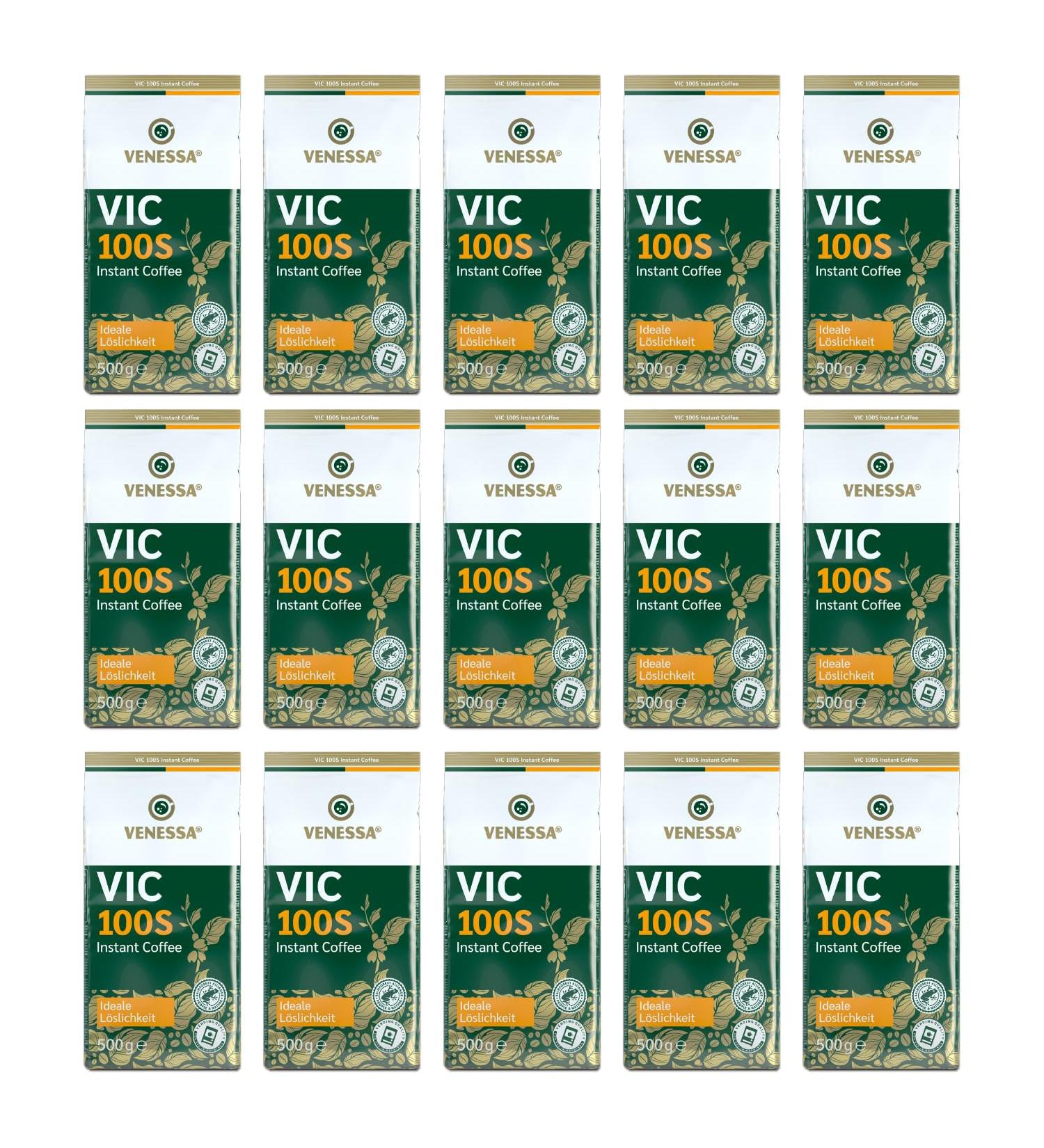 Venessa VIC 100 S Pack of 15 instant soluble coffee 15 x 500 g - Roasted coffee mild and round in taste - Premium quality coffee for vending machines  - Buy Online on GoSupps.com