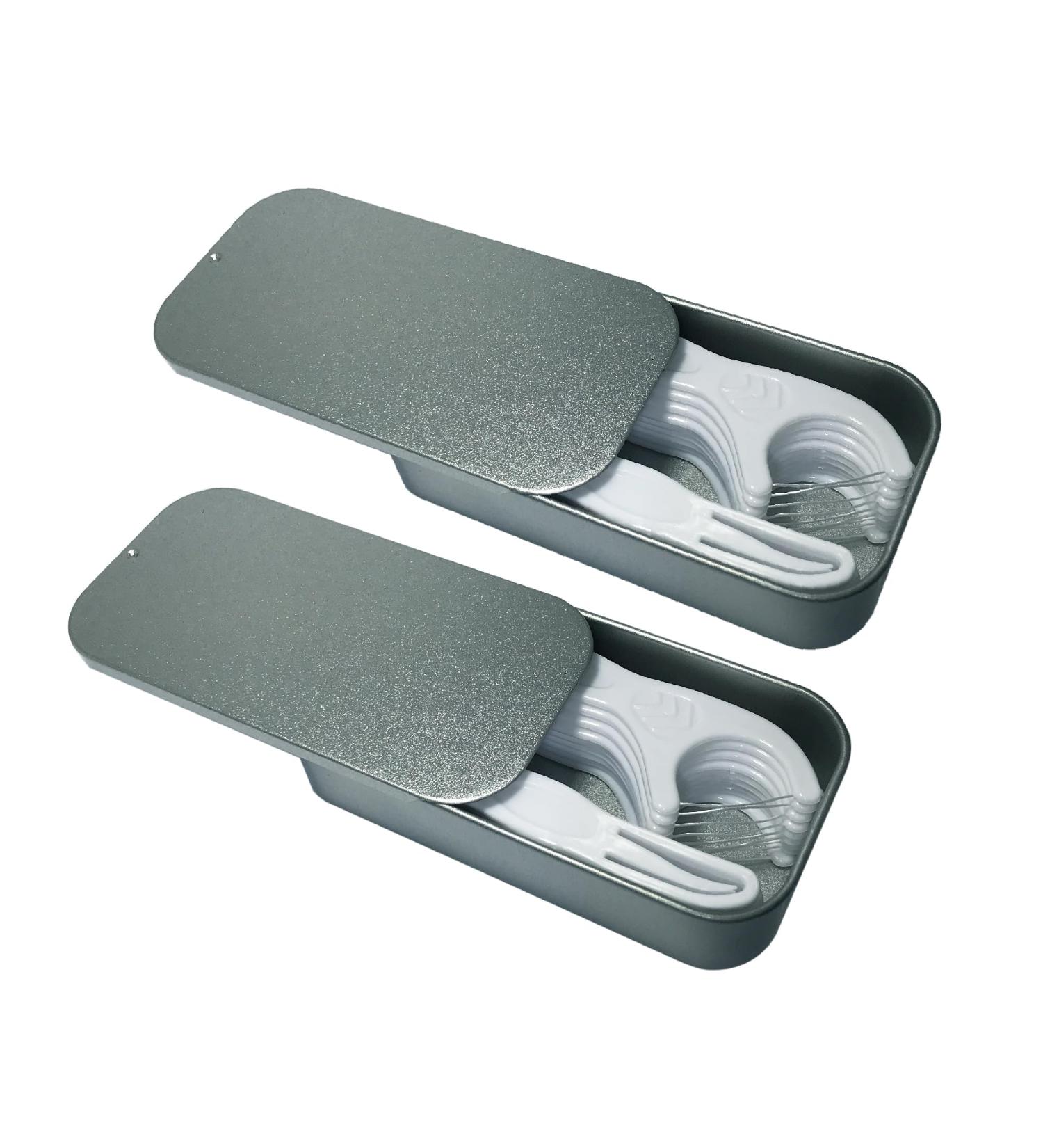 Portable Tooth Flap Cases - 2 Pack with 20 Foldable Dental Floss Picks for Travel & Wallet Storage - Buy Online on GoSupps.com
