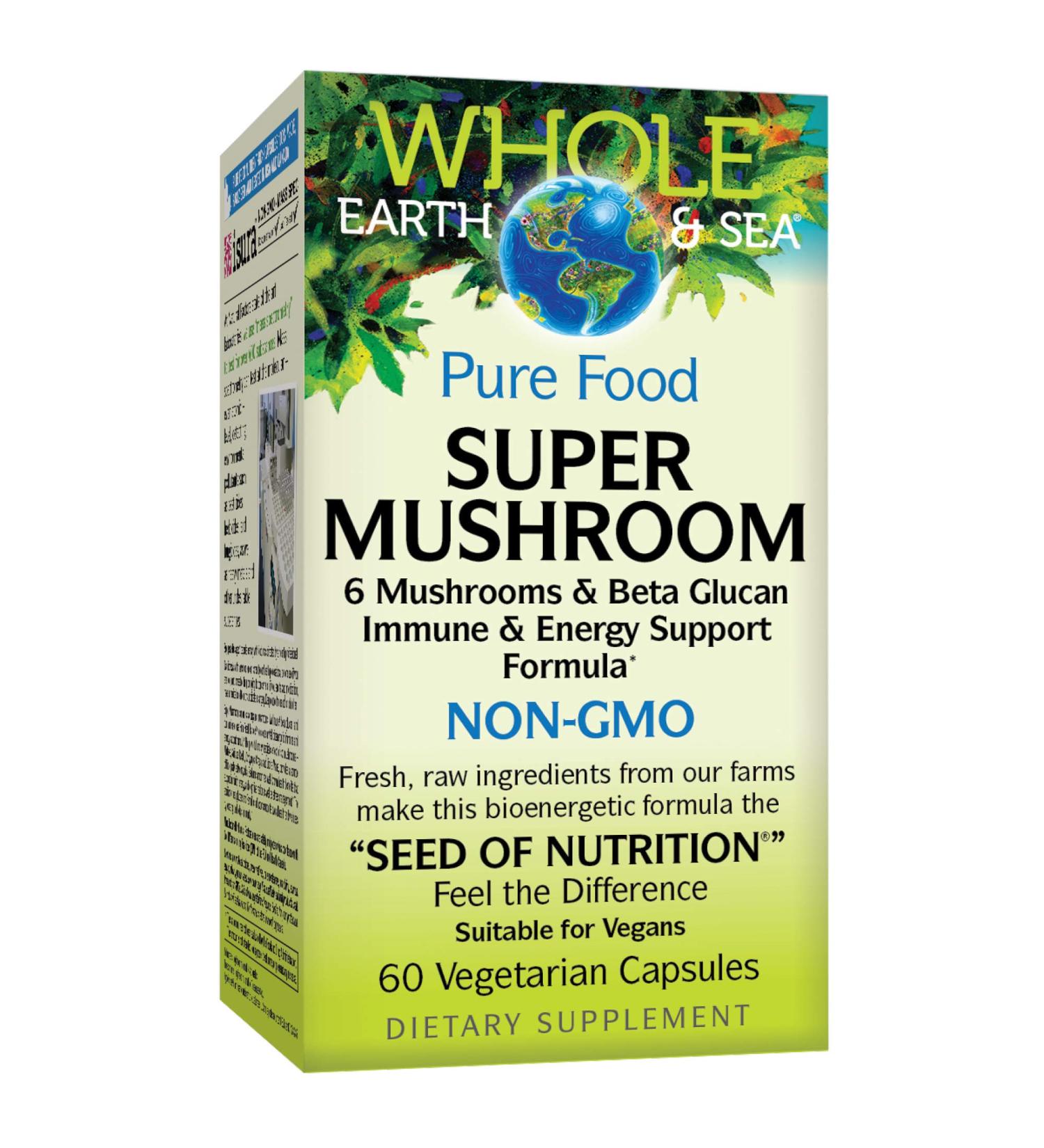 Natural Factors Super Mushroom Whole Food Supplement - 60 Vegan Capsules - Buy Online on GoSupps.com