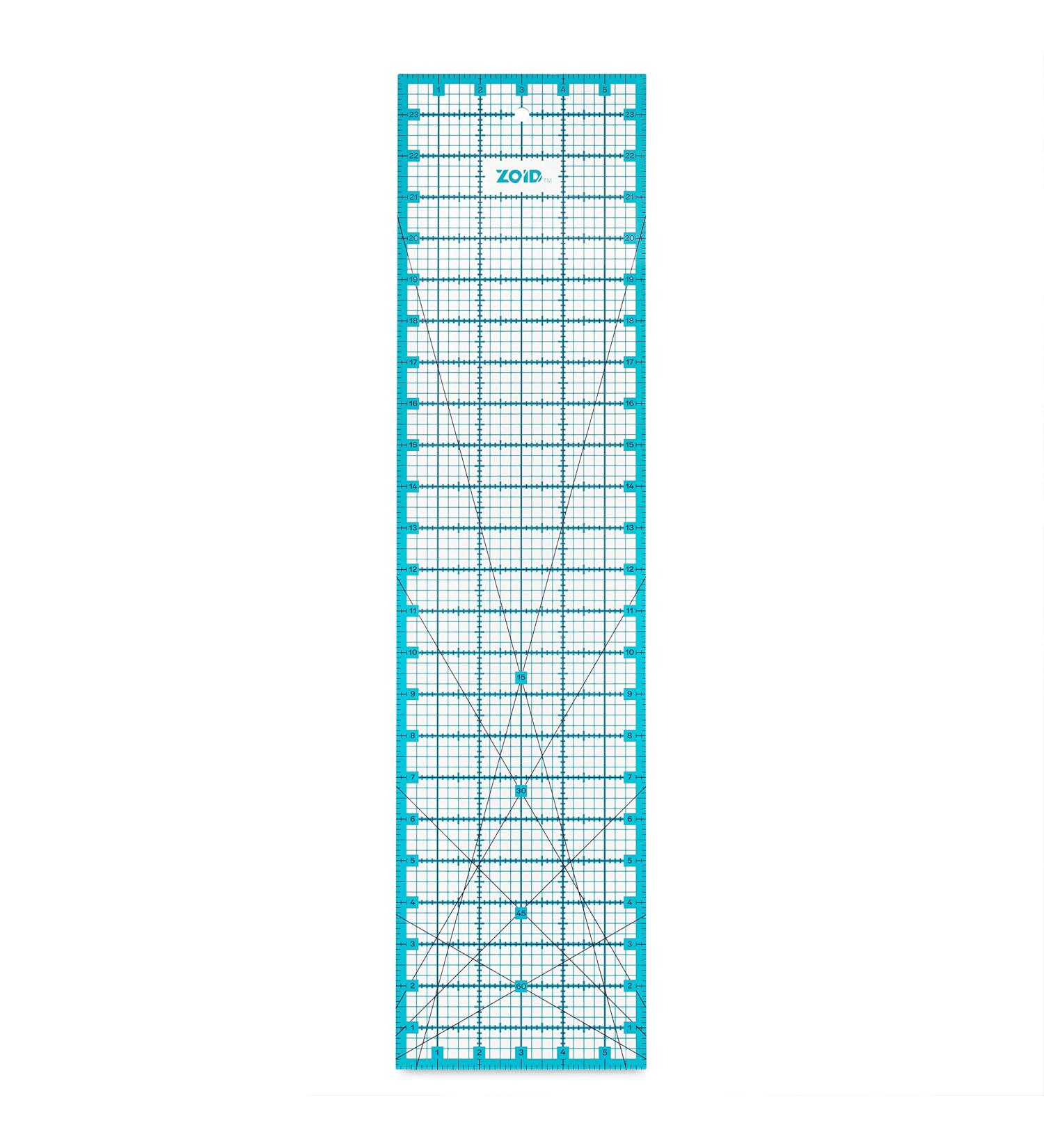 Zoid 6-1/2" X 24" Acrylic Ruler  Reversible Ruler for Measuring  Quilting Ruler  Slip-Resistant Ruler  Clear Acrylic Ruler 6"x24" - Buy Online on GoSupps.com