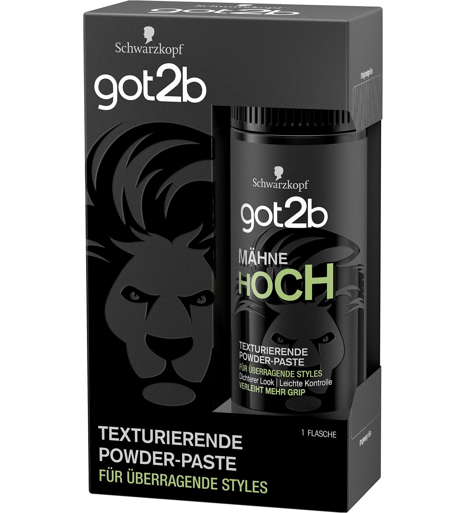 Schwarzkopf got2b Texturising Powder Paste Mane High Pack of 6 x 15 g - Buy Online on GoSupps.com