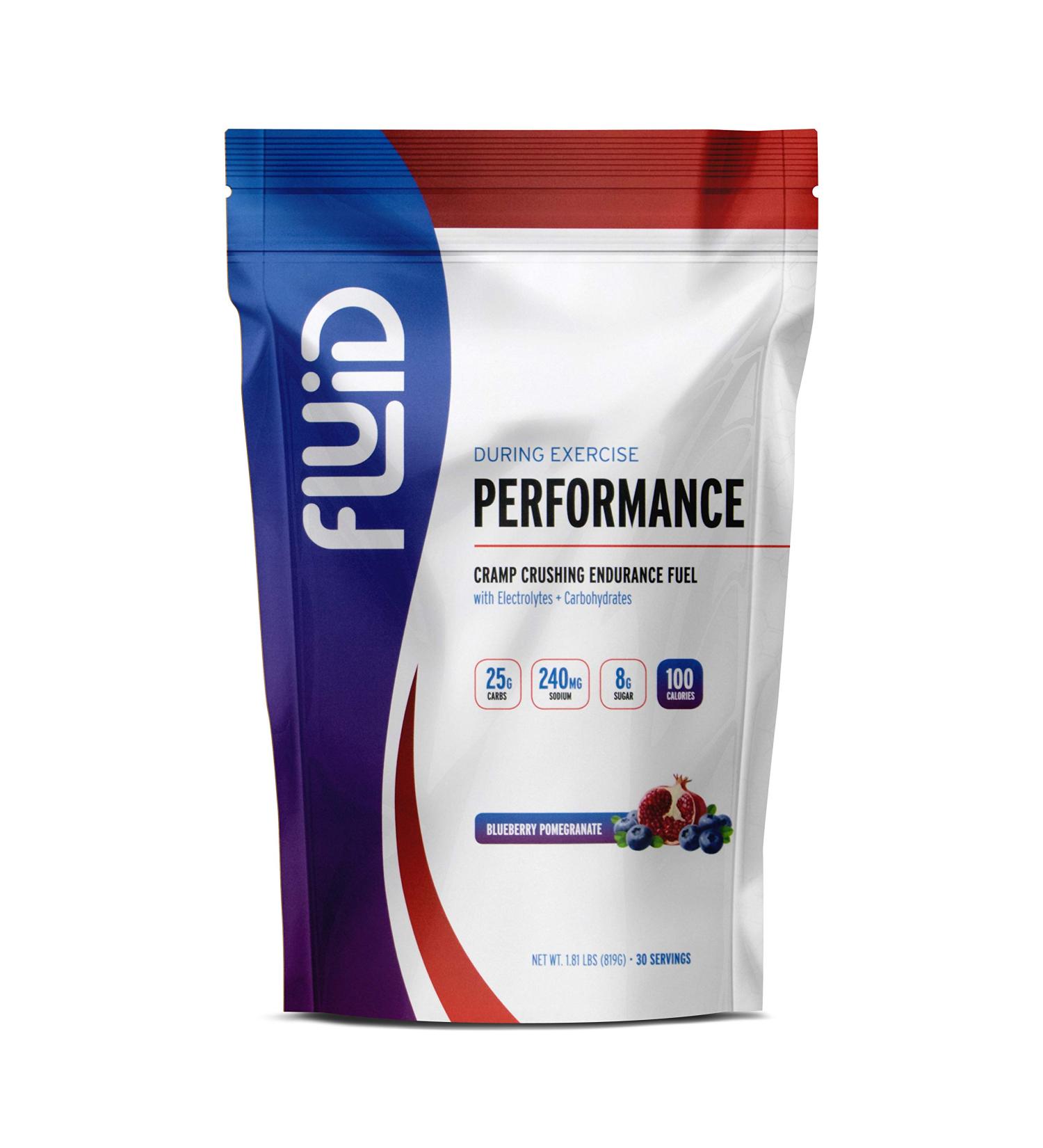 Fluid Performance - Low Sugar Endurance Fuel Sports Drink Mix with Electrolytes All Natural Ingredients Gluten-Free for Before or During Exercise (Blueberry Pomegranate 30Serving) Blueberry Pomegranate 1.81 Pound (Pack o  - Buy Online on GoSupps.com