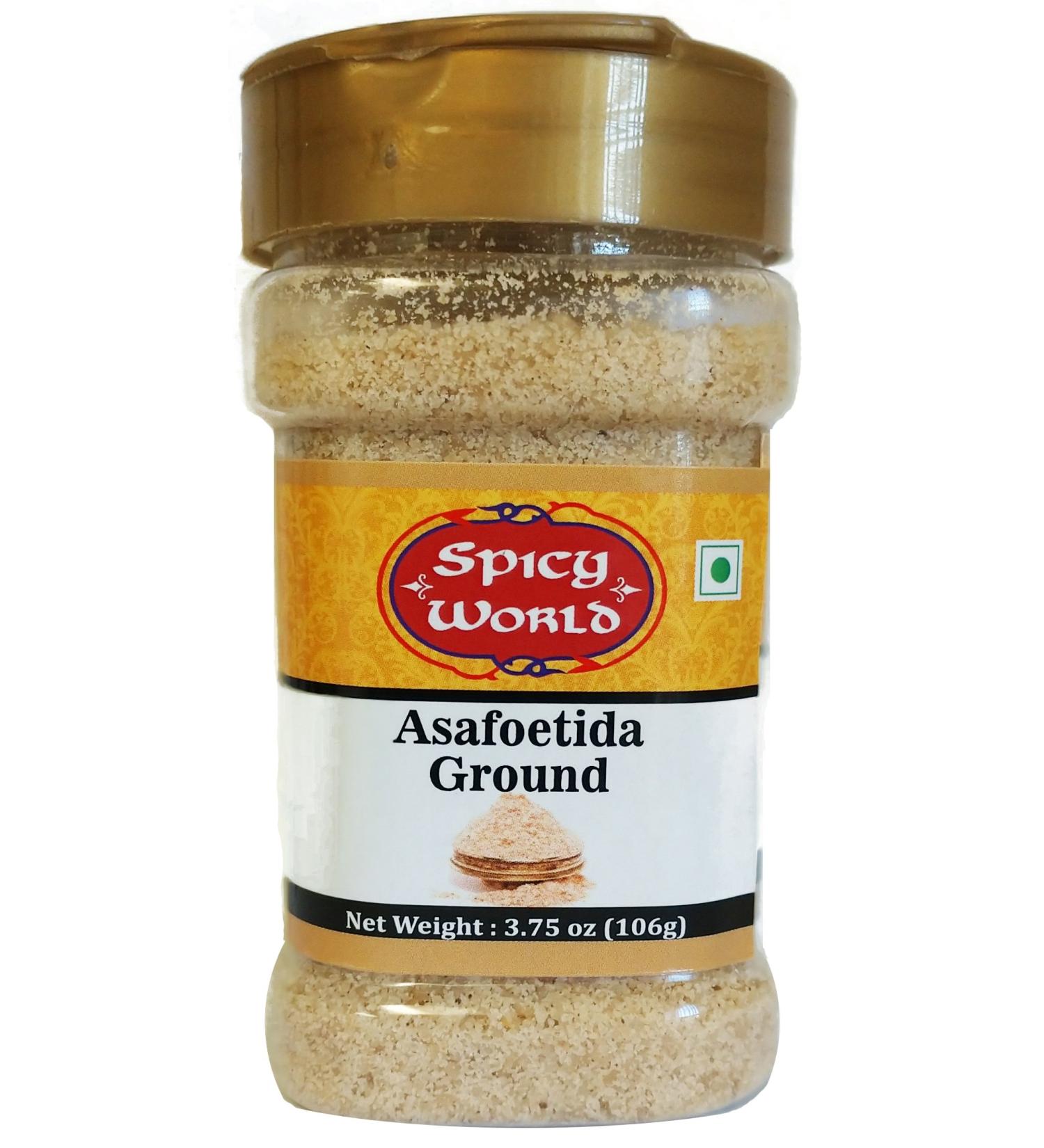 Asafoetida Ground Powder 3.75 oz - Spicy World - All Natural & Non GMO - Buy Online on GoSupps.com