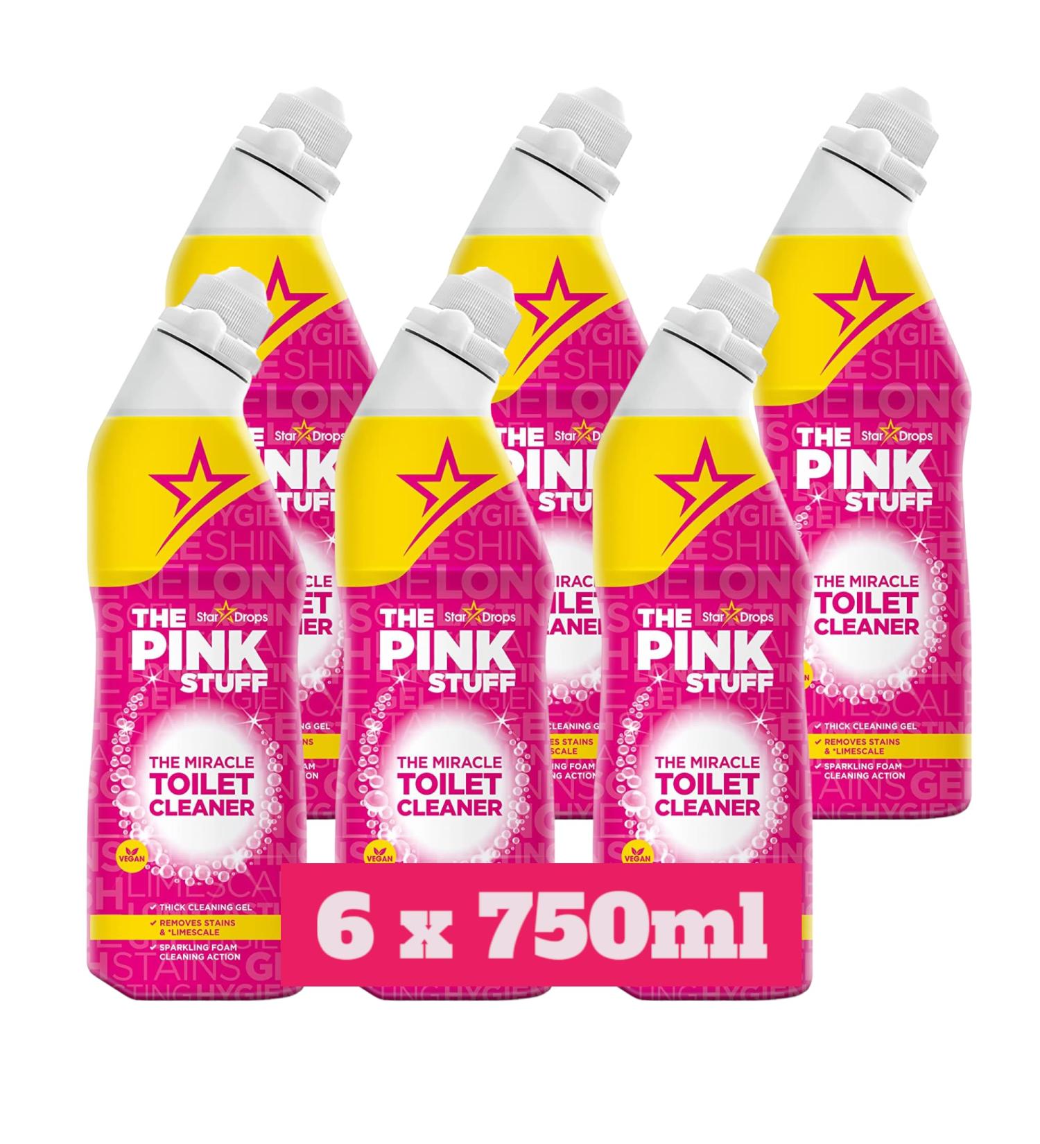 The Pink Stuff The Miracle Toilet Cleaner 750ml | Pack of 6 | Removes Limescale & Stains - Buy Online on GoSupps.com