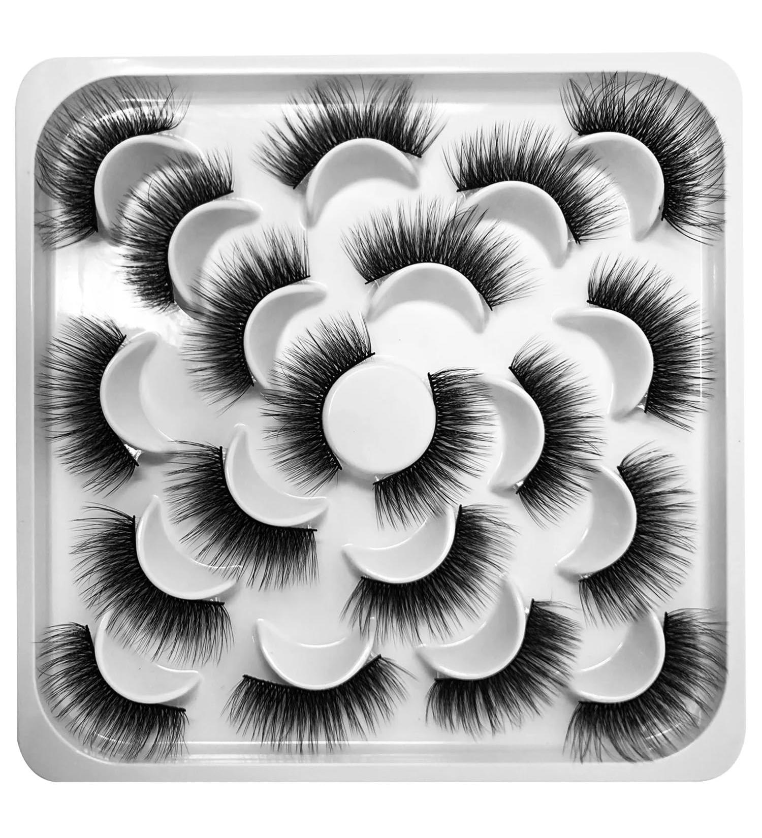 Buy 10 Pairs Silk False Eyelashes | Multi-Layered Natural Look | Soft & Comfortable | International Shipping Available - Buy Online on GoSupps.com