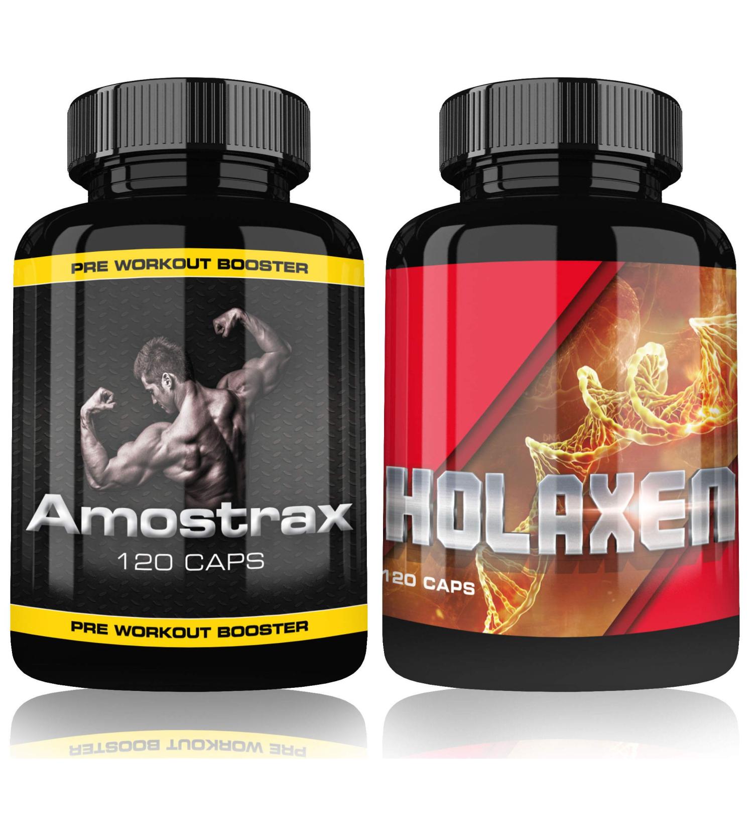 Holaxen Amostrax 240 Capsules - Testo Booster for Muscle Building & Pre-Workout Energy | Best International Shipping - Buy Online on GoSupps.com