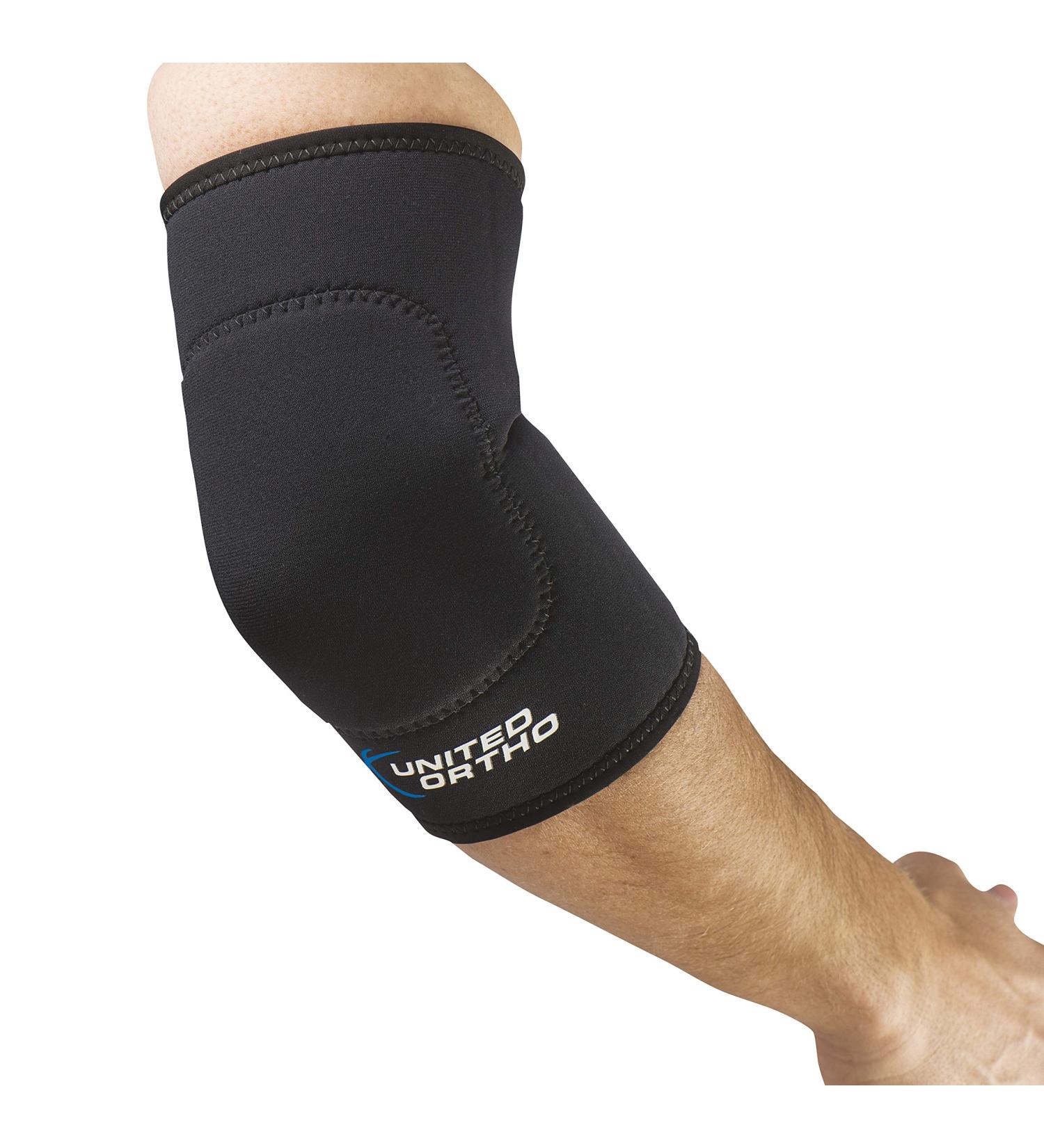 United Ortho 200010-07 Neoprene Elbow Support Large Black Large