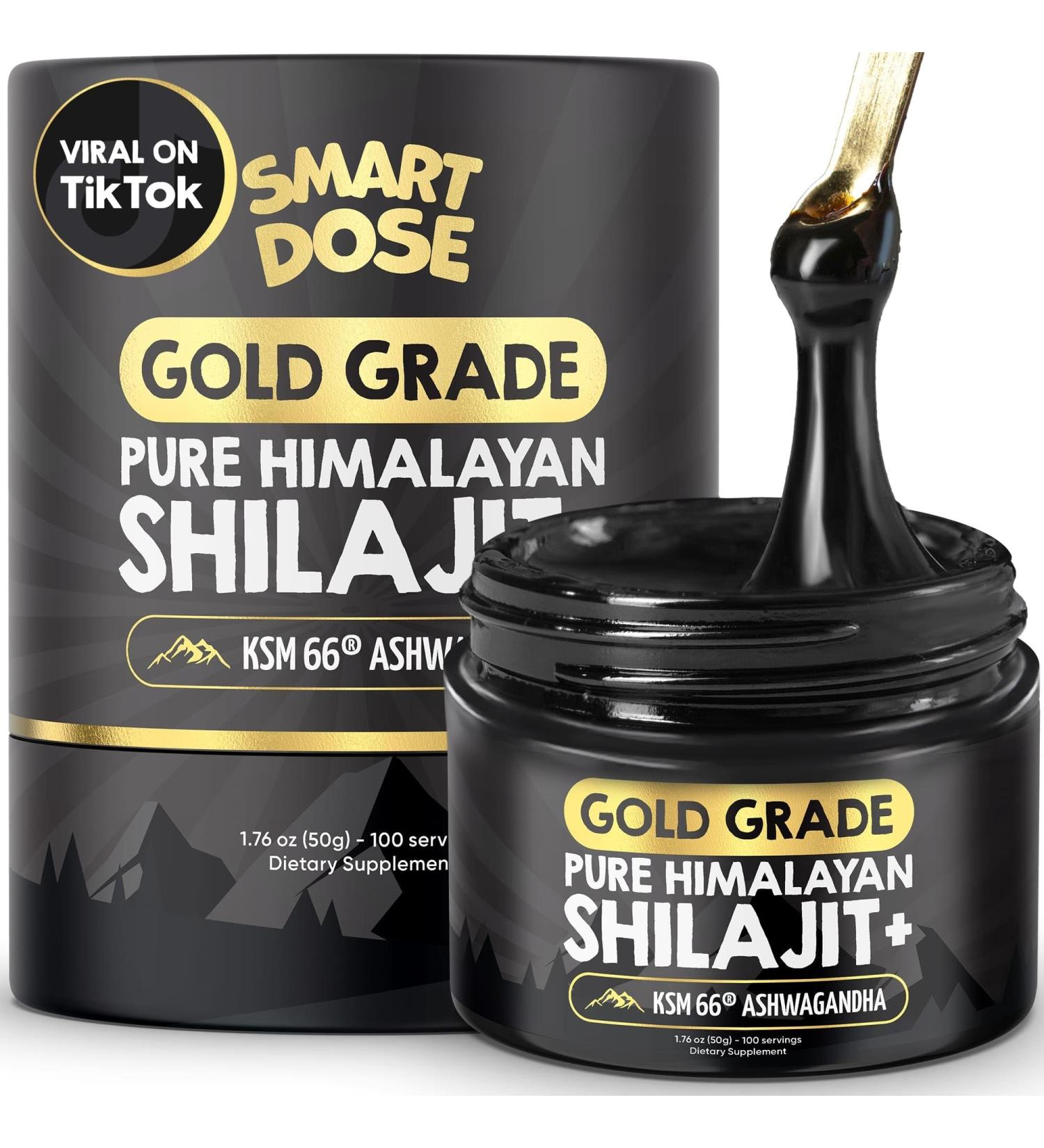 Pure Himalayan Shilajit Resin - Over 85% Fulvic Acid & Large Jar w/ 125 Servings - Probably The Purest Shilajit on The Market - US Lab Tested for Authentic Himalayan (Large Jar Gold-Grade Shilajit) Gold-Grade Shilajit (Lar  - Buy Online on GoSupps.com
