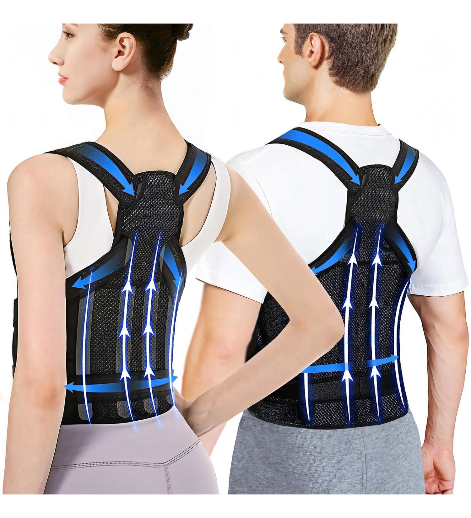 Back Brace Posture Corrector for Men and Women Back Straightener for Scoliosis and Hunchback Correction Adjustable and Breathable Posture Back Brace for Waist Back and Shoulder Pain -M(34"-41") - Buy Online on GoSupps.com