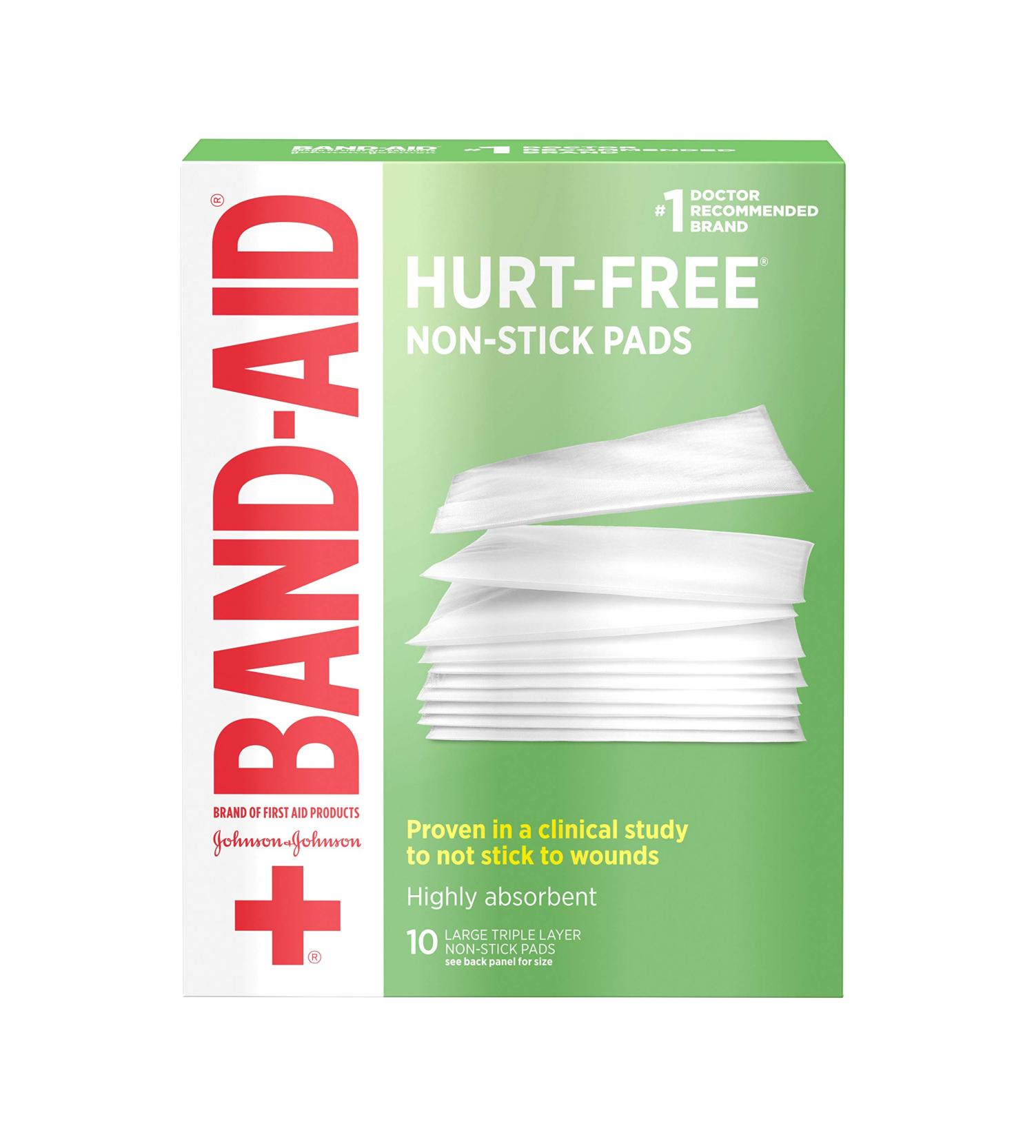 Band-Aid First Aid Nonstick Pads 3X4 in - Pack of 10 - Buy Online on GoSupps.com