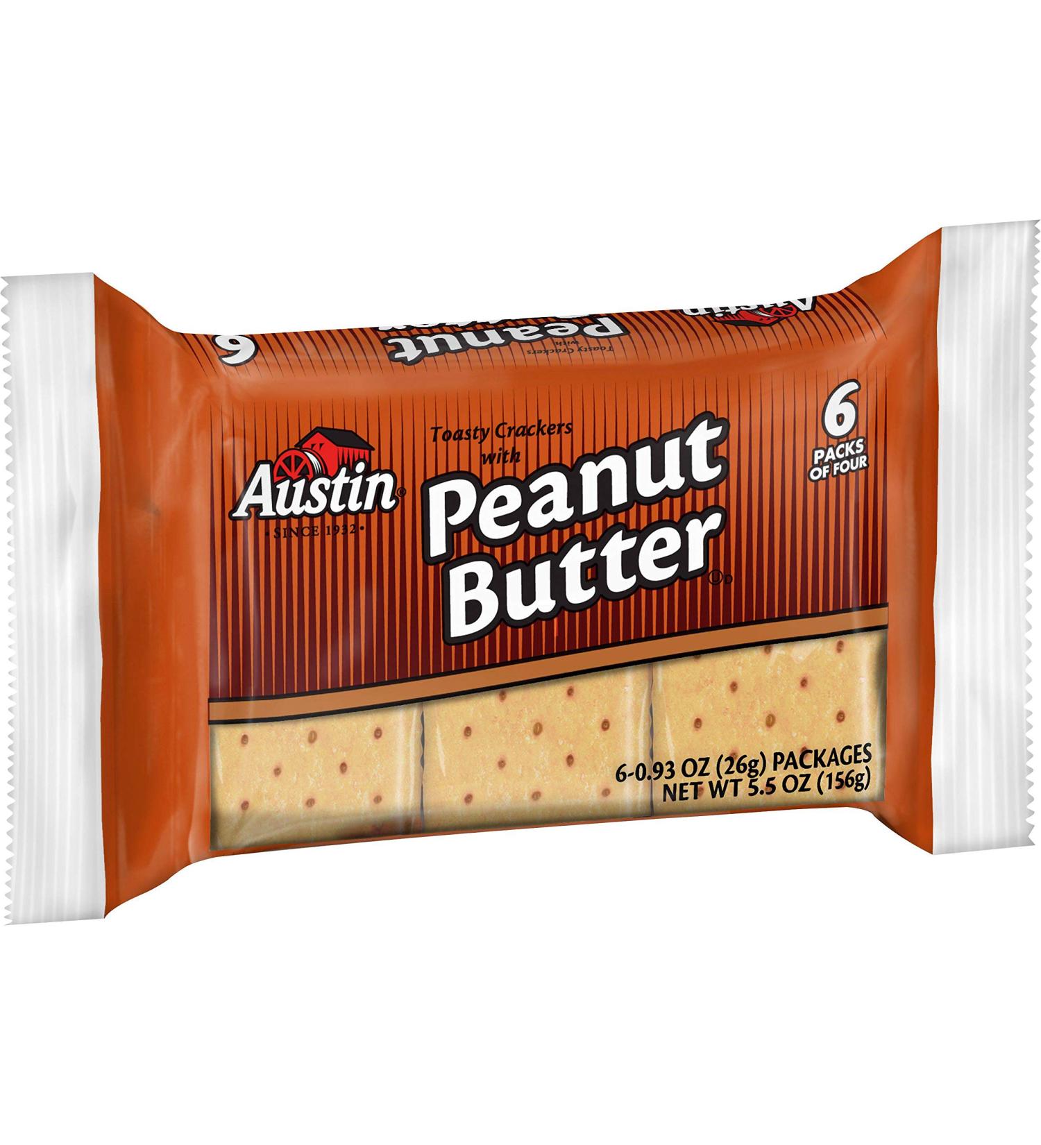 Austin Toasty Cracker with Peanut Butter, 0.91 Ounce -- 144 per case.