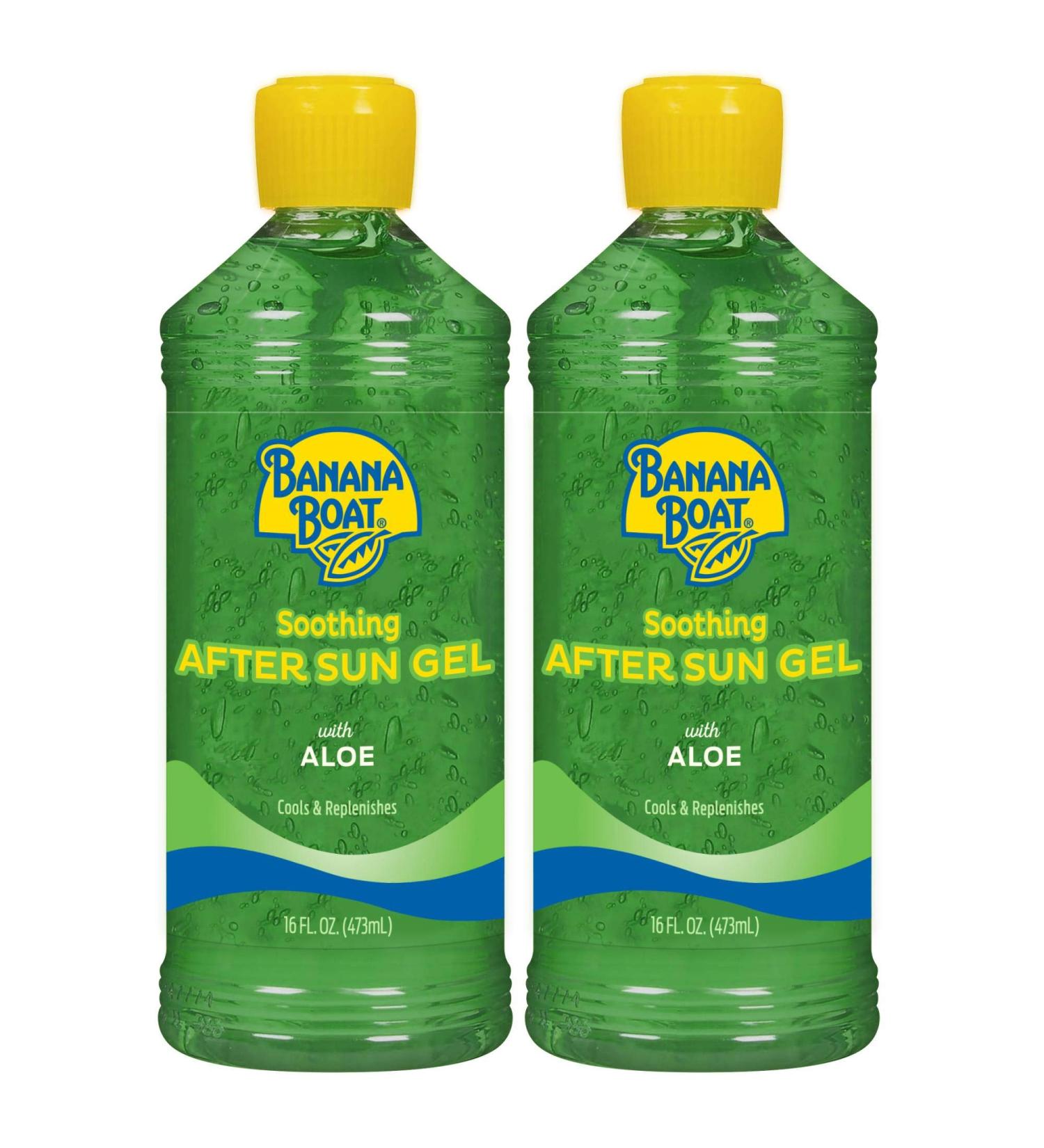 Banana Boat Soothing After Sun Gel with Aloe Vera 16oz Twin Pack - Hydrating Aftersun Care - Buy Online on GoSupps.com