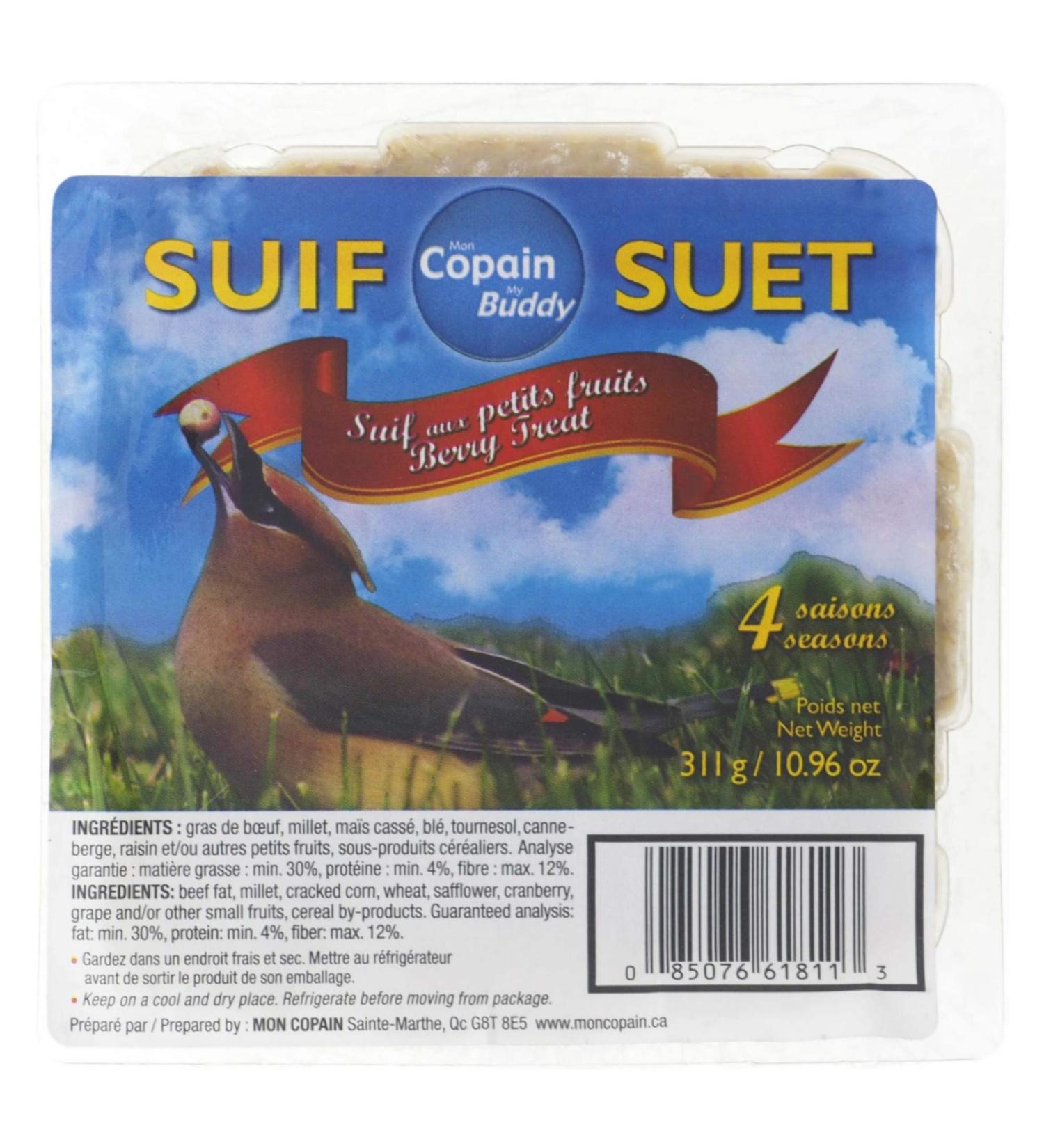 Mon Copain/My Buddy Suet Bird Food 4 Seasons - 311g (Berry Treat) - Buy Online on GoSupps.com