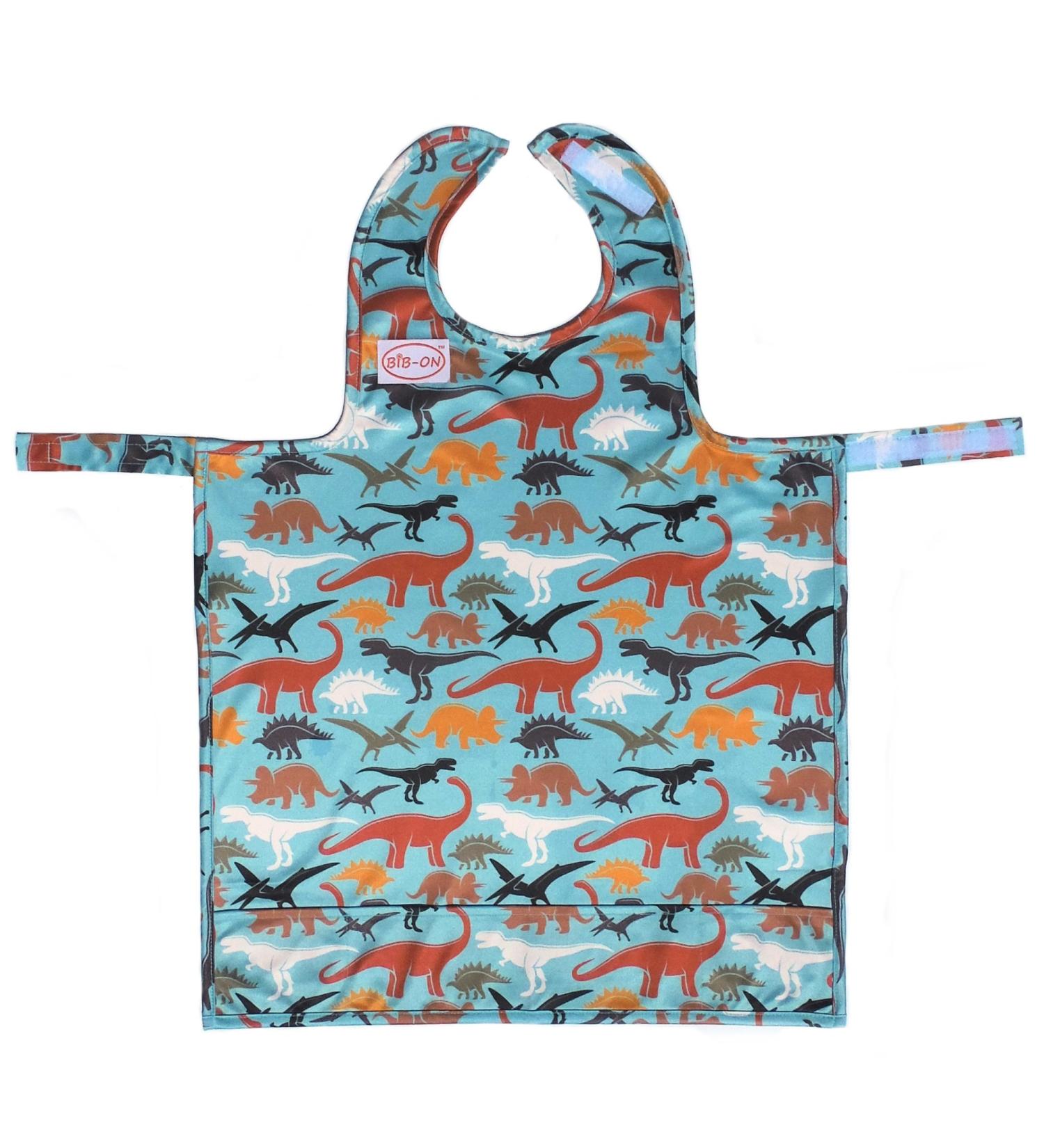 BIB-ON Full-Coverage Bib & Apron Combo for Ages 0-4 (Dinosaurs) - Keep Your Infant Clean & Stylish! - Buy Online on GoSupps.com