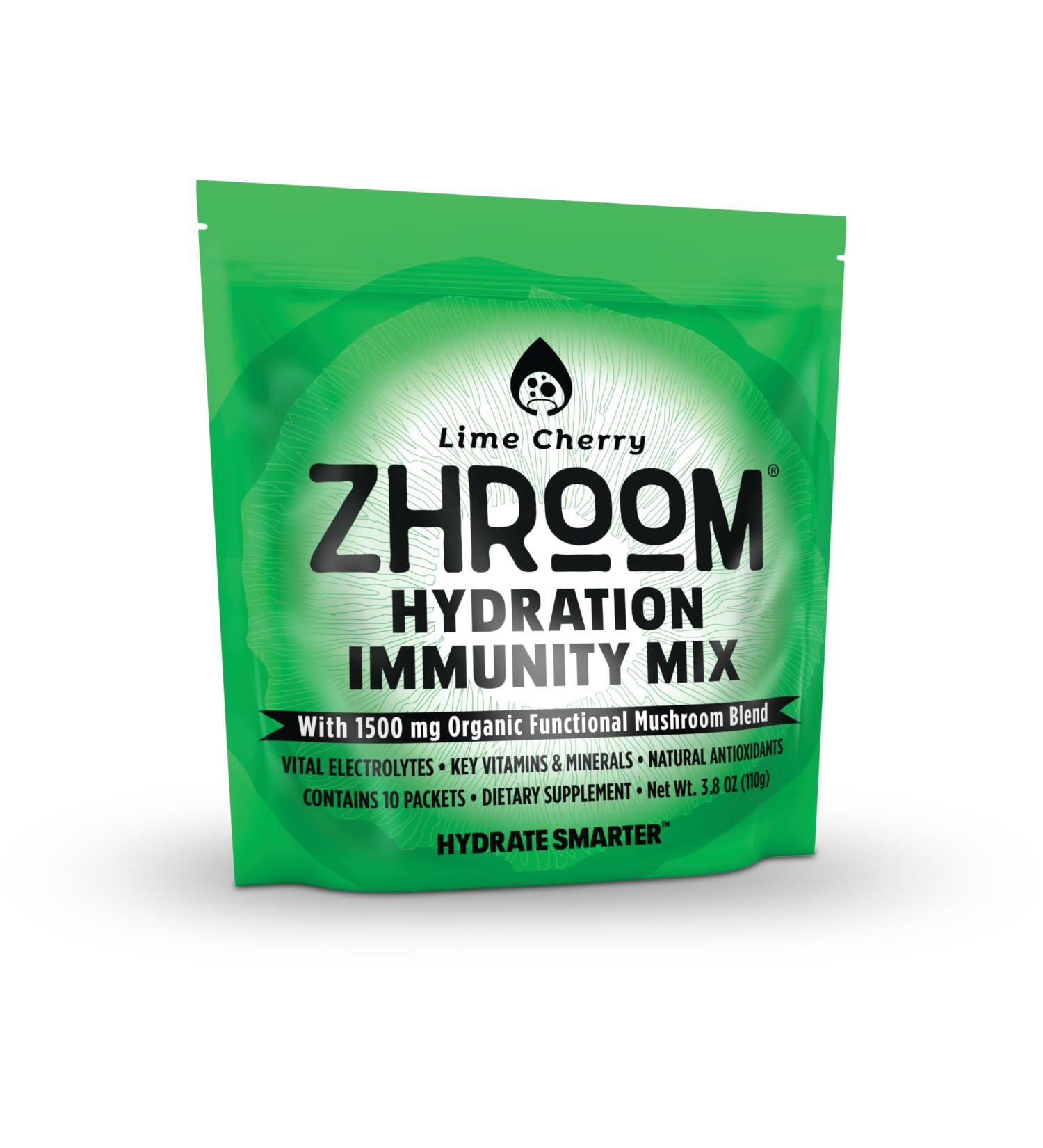 Hydration Immunity Mix (Lime Cherry) - Organic Mushroom Blend - 3.8 Oz (Pack of 10) | Boost Your Immunity & Hydration - Buy Online on GoSupps.com