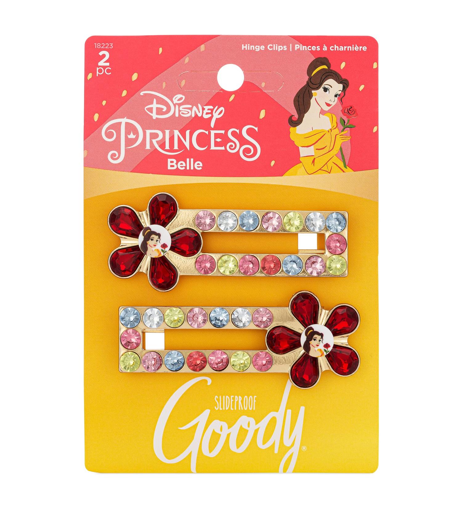 GOODY Hinge Jewel Clip - Disney Princess Belle - Slideproof Rhinestone Hair Accessory for All Hair Types - Buy Online on GoSupps.com