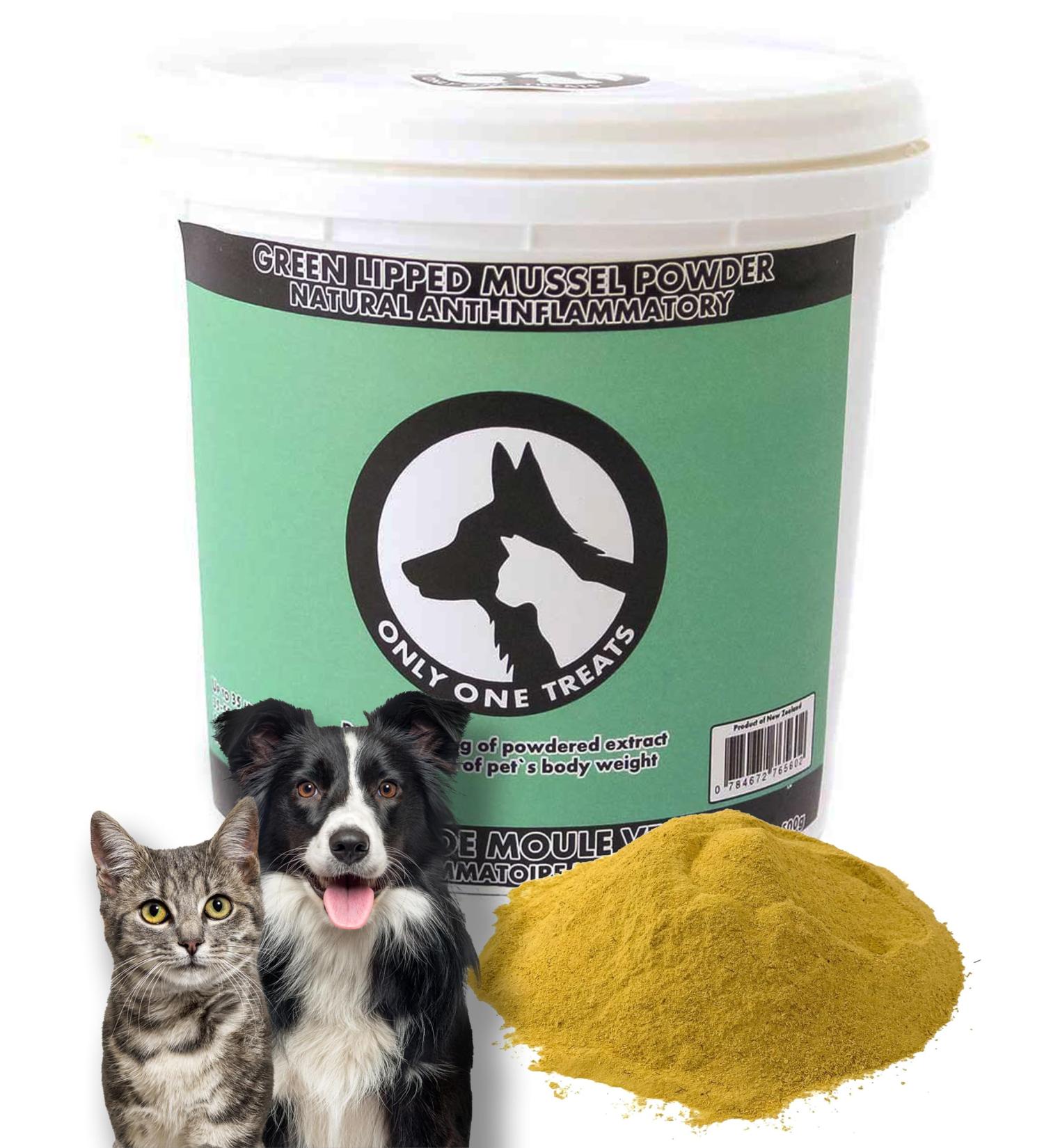 Only One Treats Green Lipped Mussel Powder Hip and Joint Supplement for Dogs and Cats Natural Pet Treats with Glucosamine to Improve Pet Mobility Cardiovascular and Immune Health (60g) 60 G - Buy Online on GoSupps.com