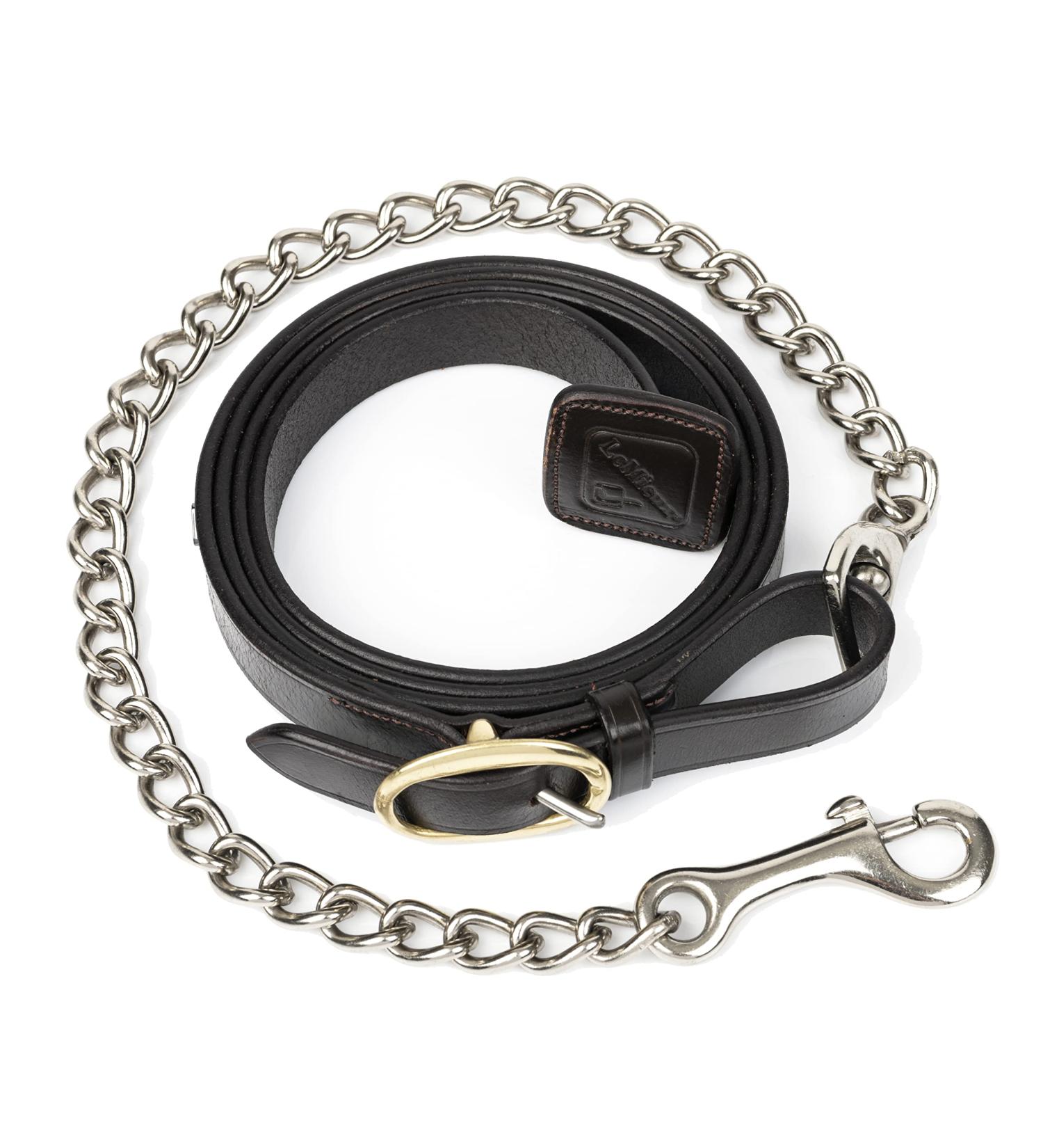LeMieux Leather Trot Up Chain for Horses in Brown - Detachable - Easy to Use Trigger Clip - One Size - Buy Online on GoSupps.com