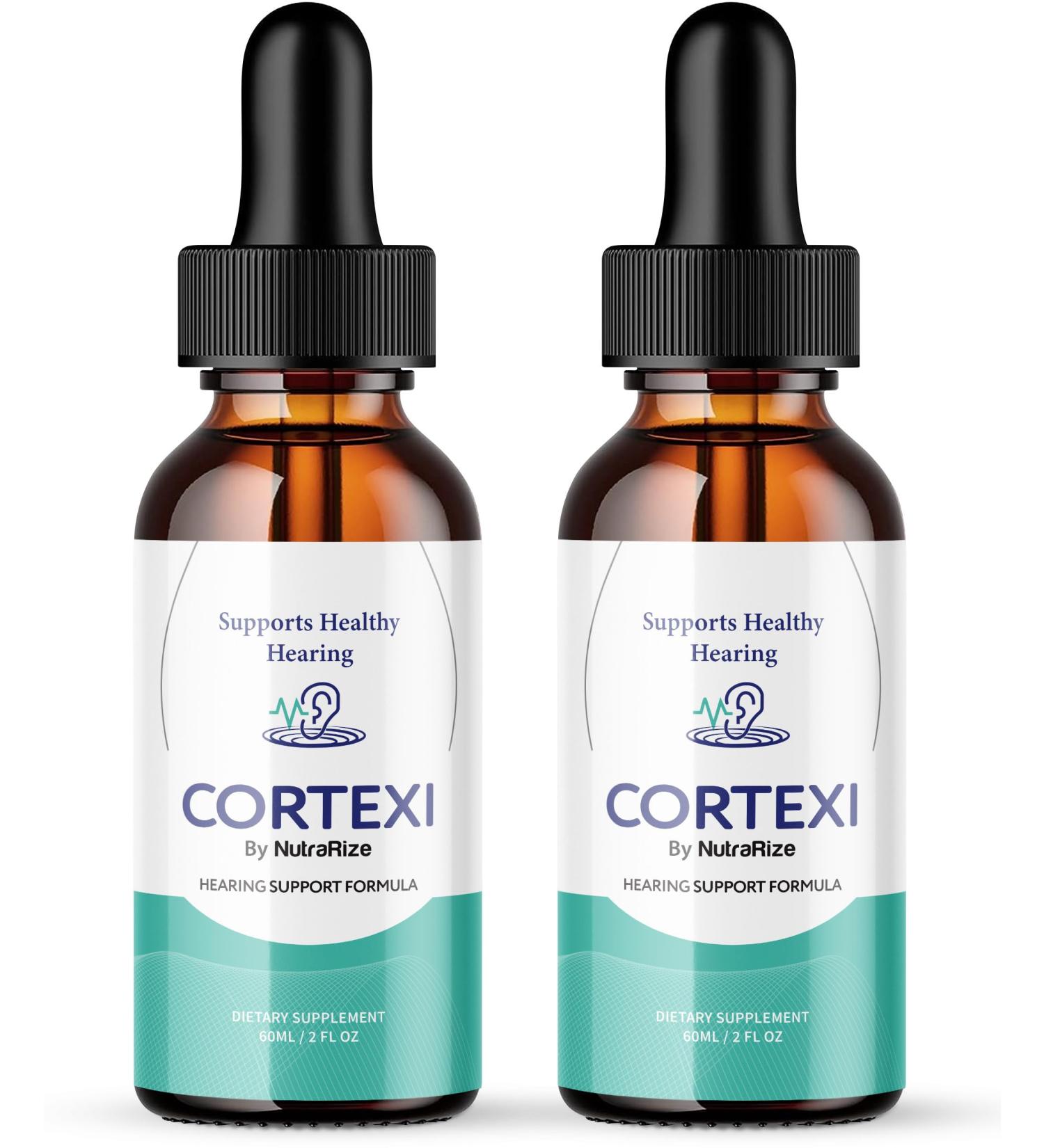 Cortexi Drops (2 Pack) - Advanced Hearing Support Supplement for Ear Health | Maximum Strength Formula & Reviews | 60 Servings - Buy Online on GoSupps.com