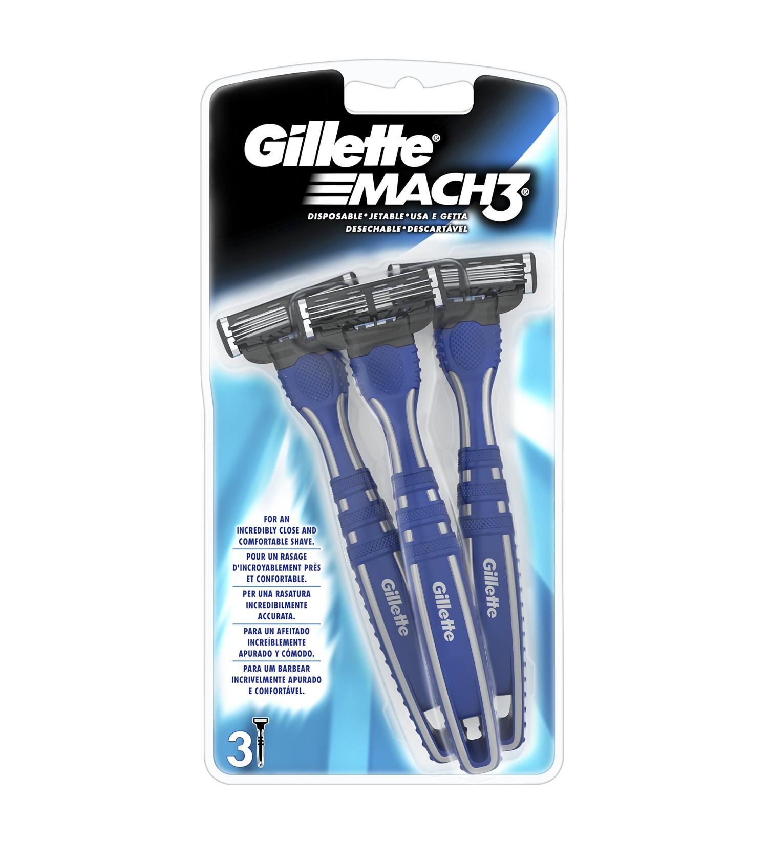 Buy Gillette Mach3 USA - Getta Pack of 3 Razors | International Shipping Available - Buy Online on GoSupps.com