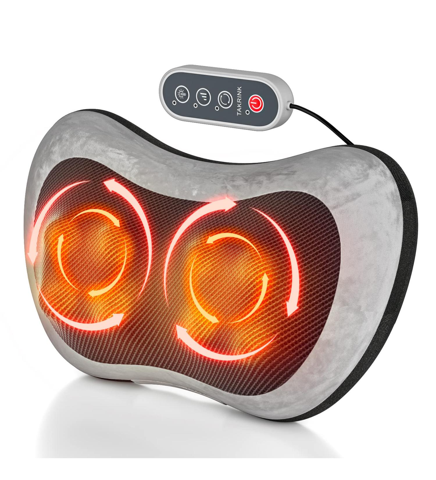 Buy Takrink Shiatsu Massage Pillow - 8 Knots Adjustable Speeds Remote Control | Ideal Gift for Parents & Women - International Shipping Available - Buy Online on GoSupps.com