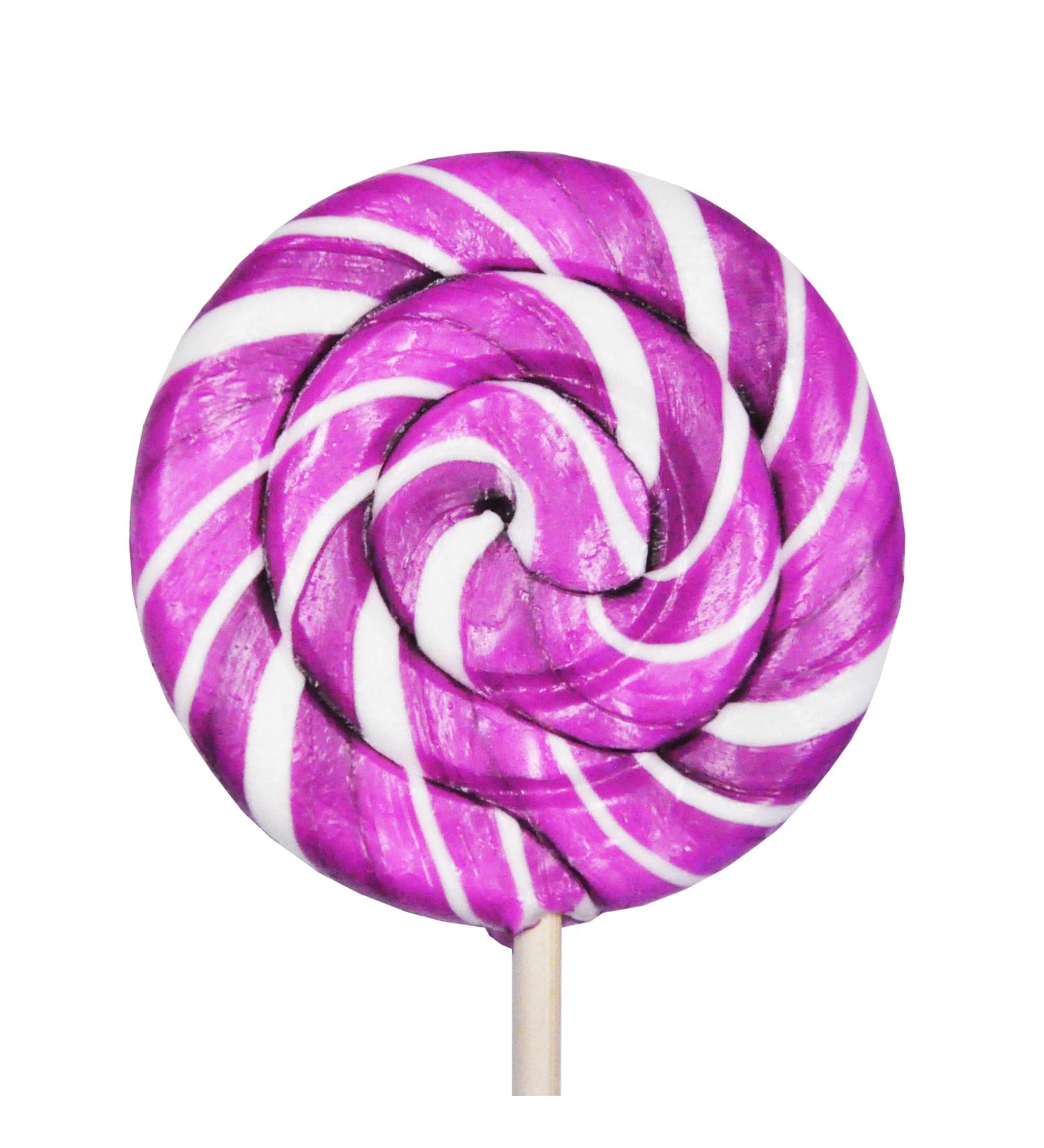 Grape Premium Sweet Whirls Lollipops 24 count 60 Grams & 3.25" Diameter per piece