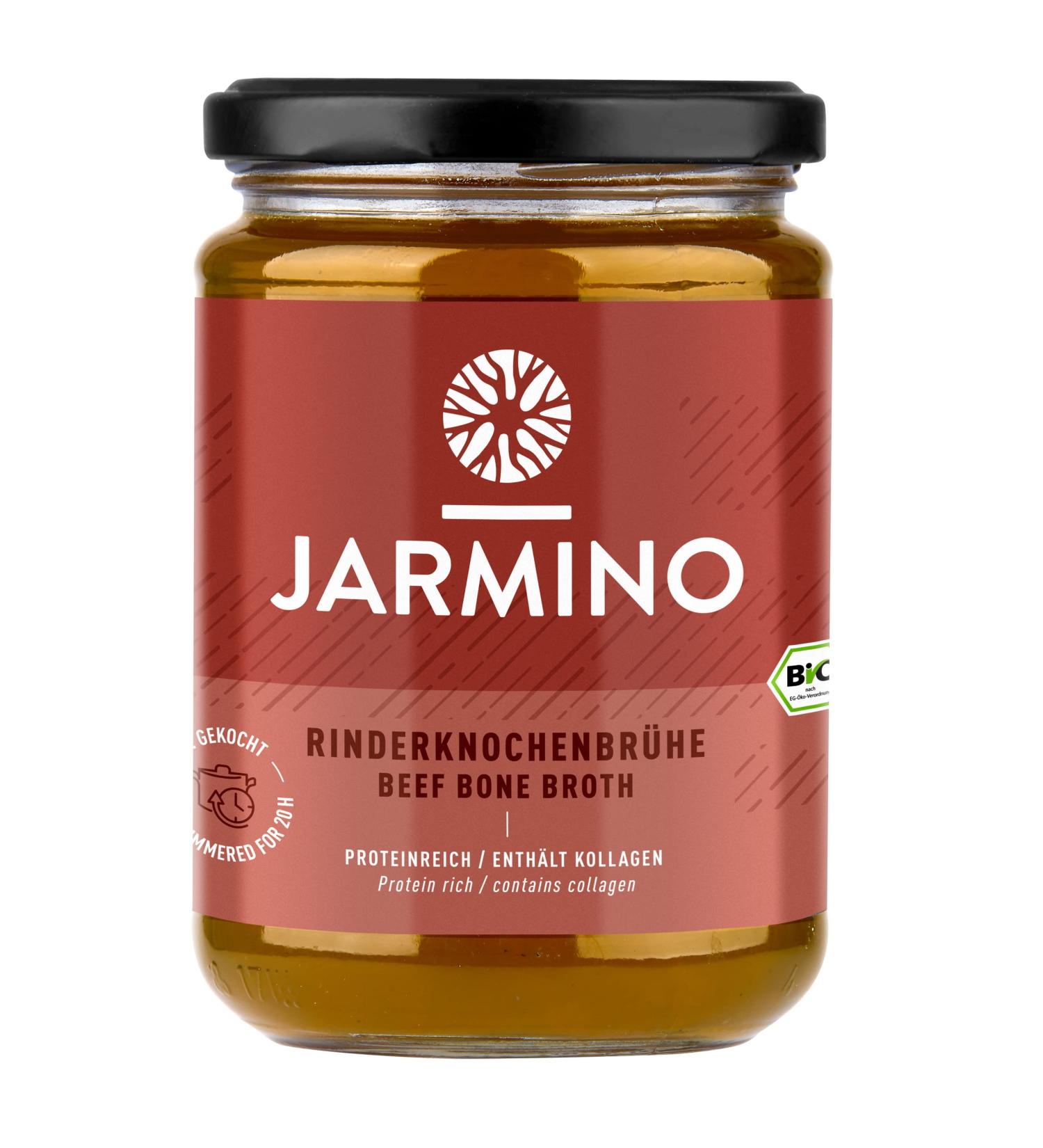 JARMINO Organic Beef Bone Broth | 6 x 350ml Pack | Paleo & Clean Eating Alternative - Buy Online on GoSupps.com